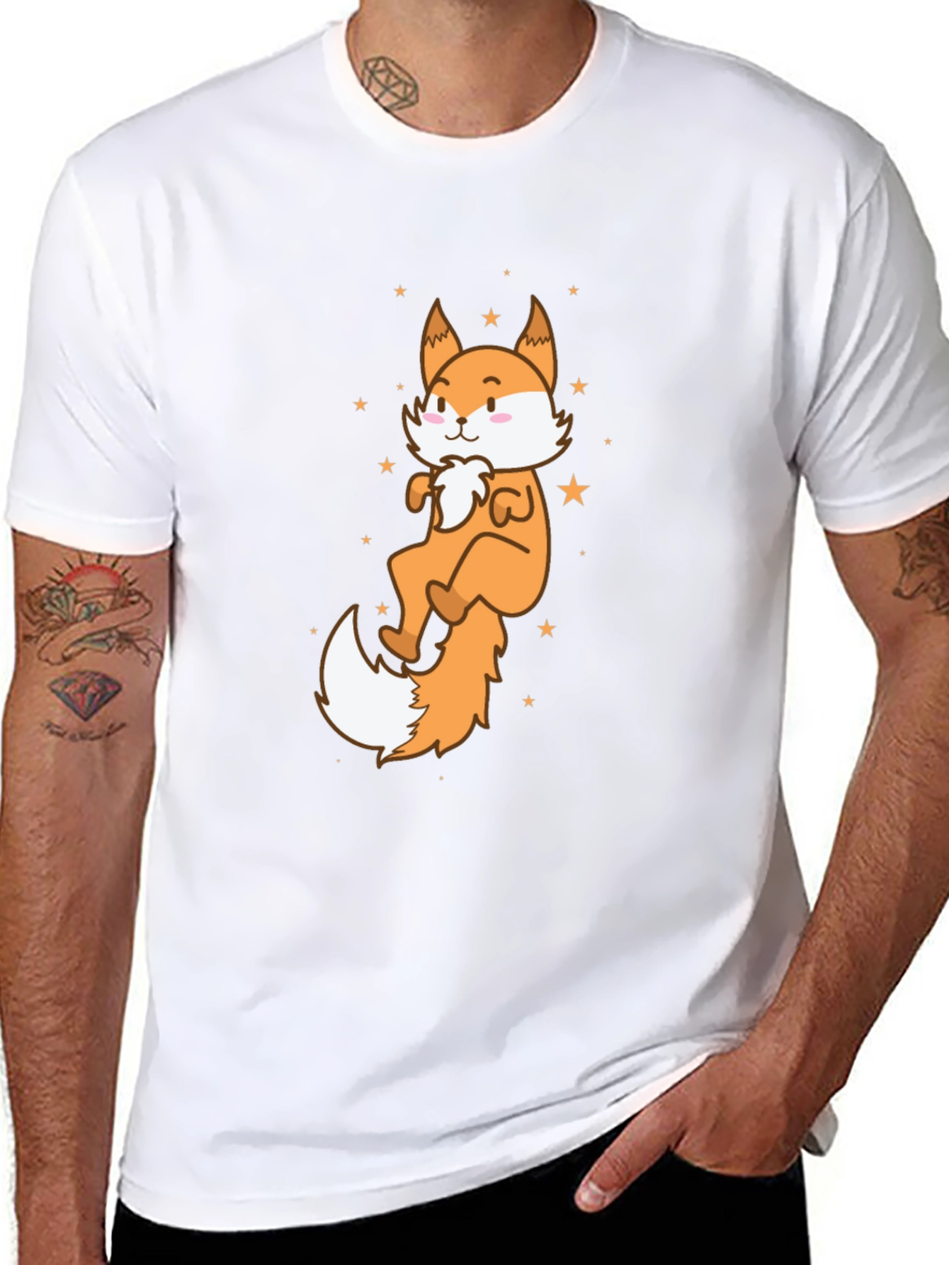 Cute Cartoon Fox Graphic Tee