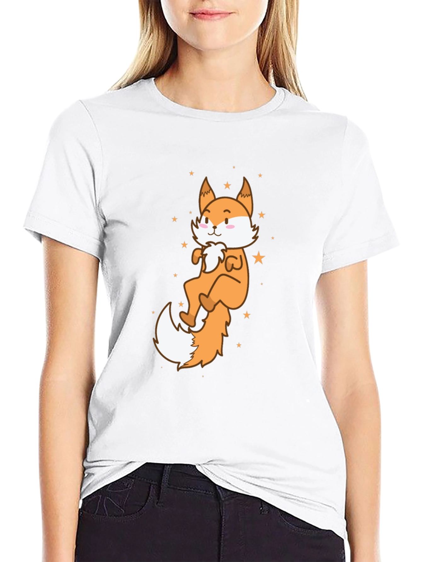 Cute Cartoon Fox Graphic Tee