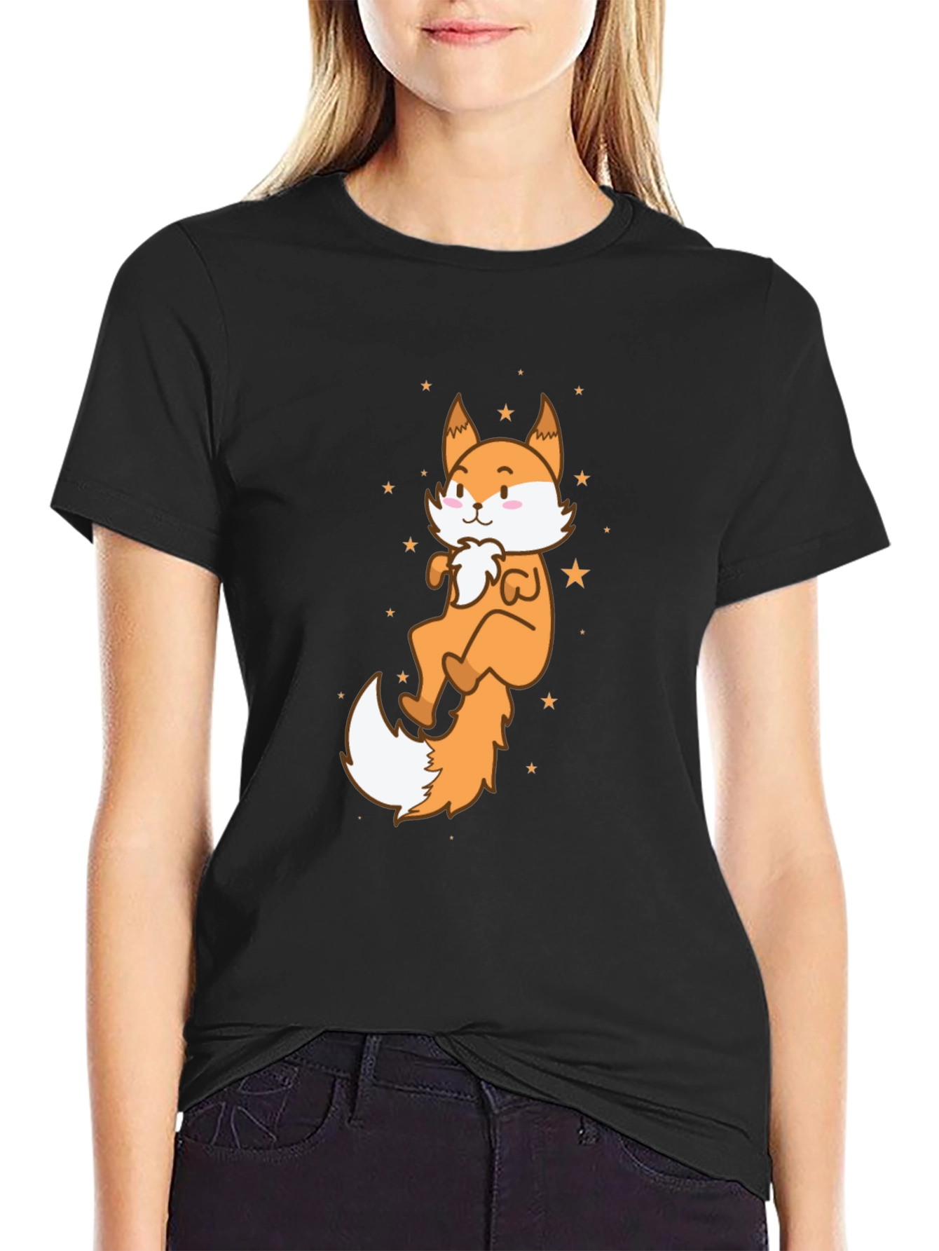 Cute Cartoon Fox Graphic Tee