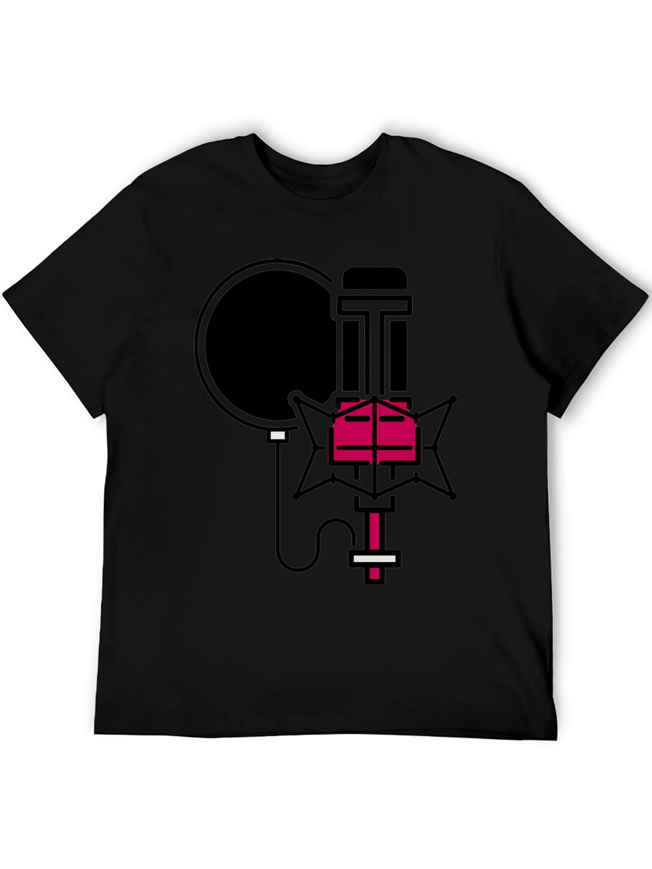 Retro Microphone Graphic Tee - Stylish Music Lover Shirt