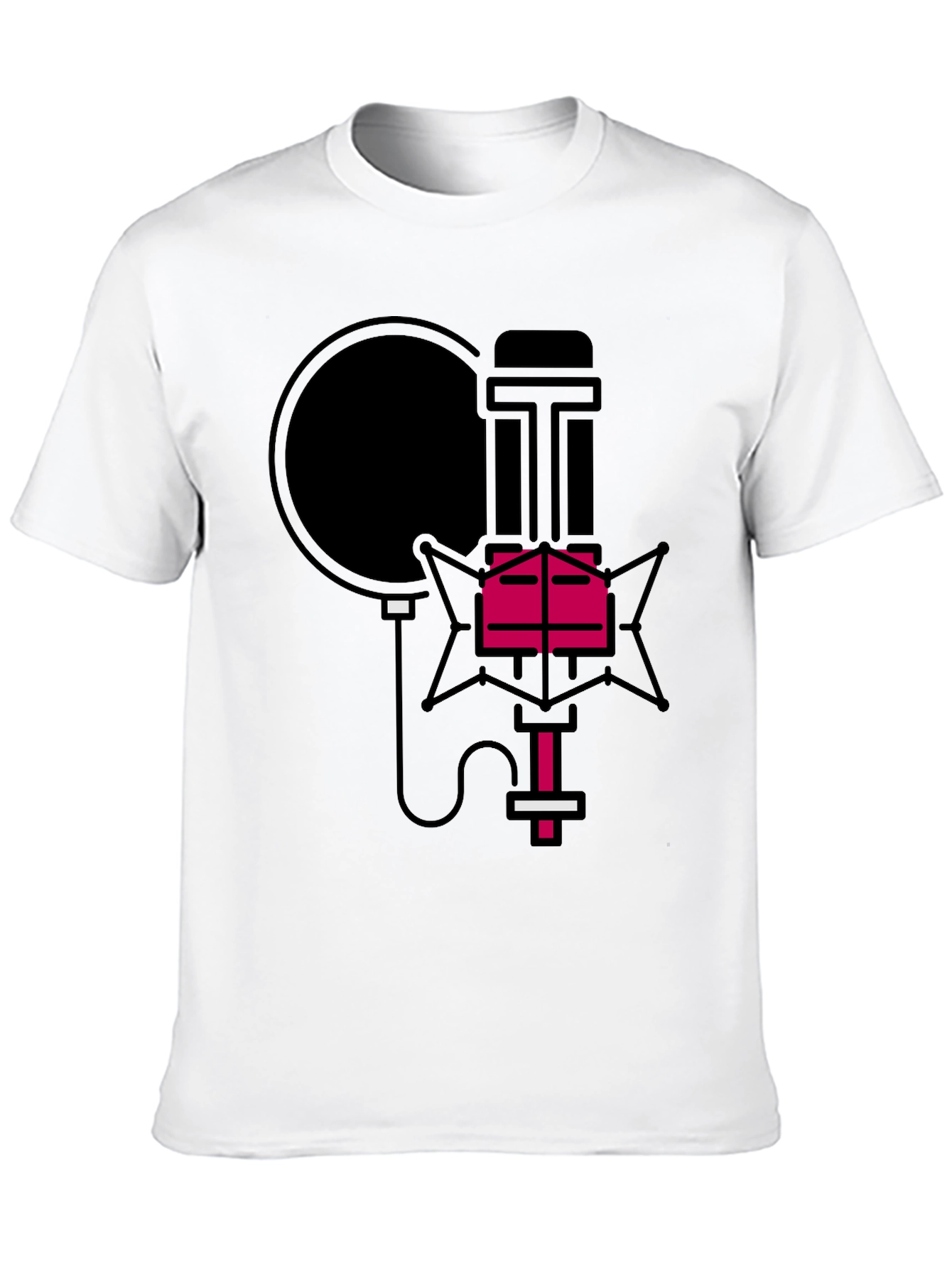 Retro Microphone Graphic Tee - Stylish Music Lover Shirt