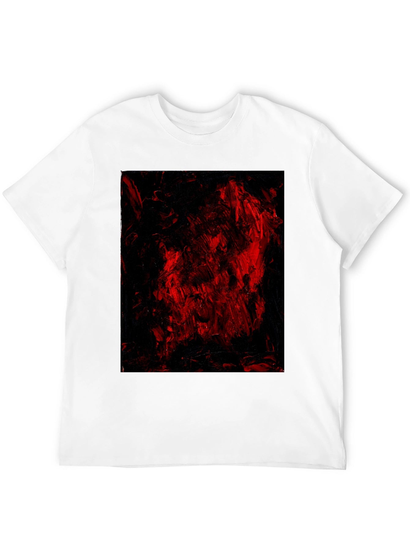 Abstract Red & Black Graphic Tee