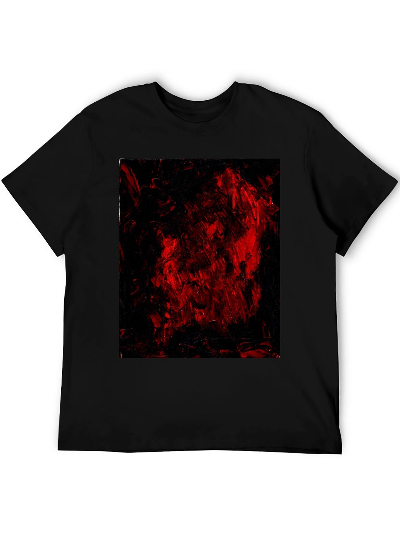 Abstract Red & Black Graphic Tee