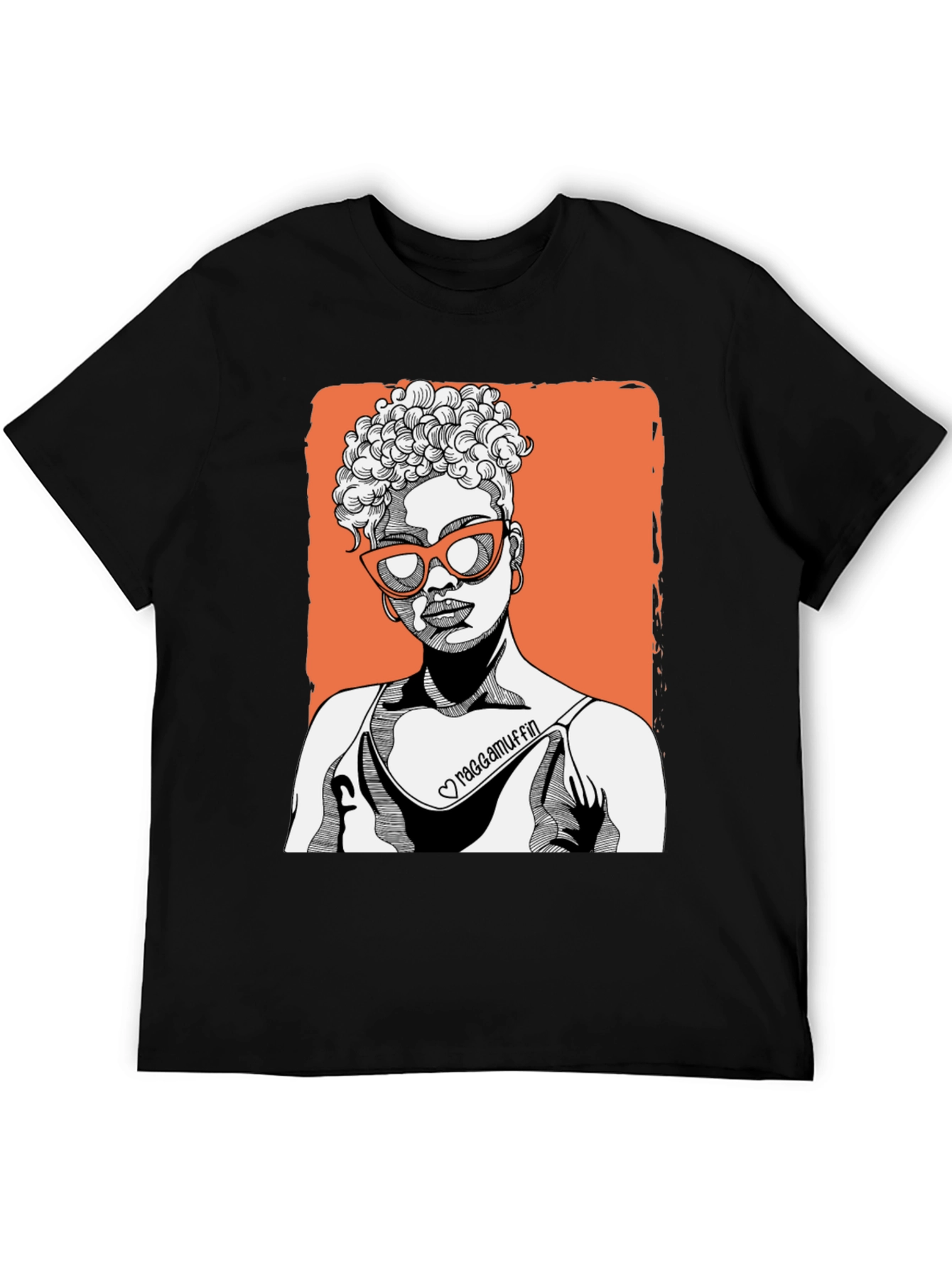 Raggamuffin Graphic Tee - Black