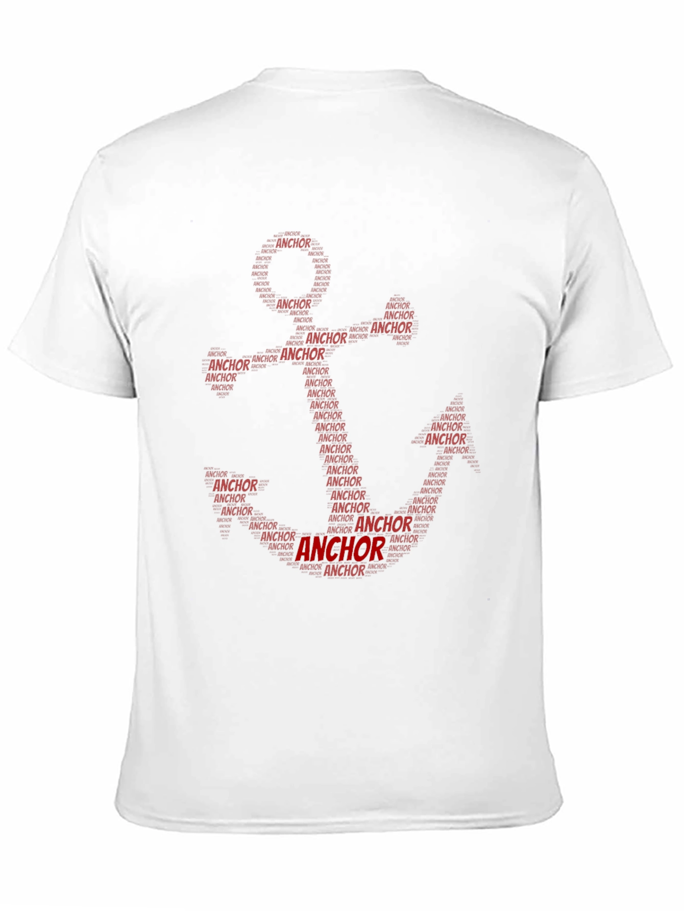 Anchor Word Art Black T-Shirt