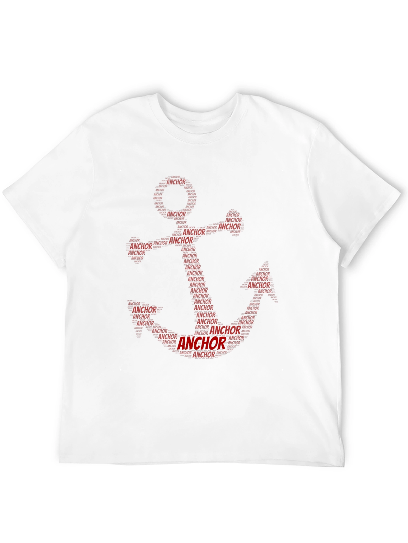 Anchor Word Art Black T-Shirt