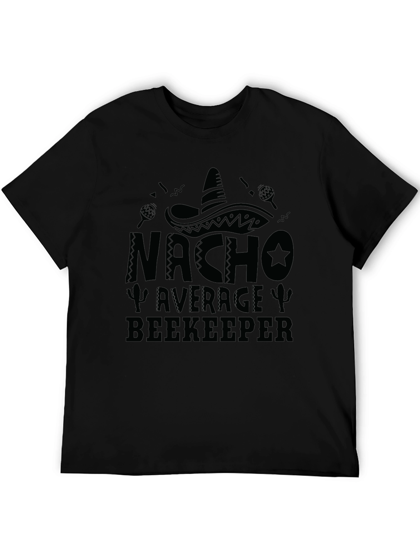 Nacho Average Beekeeper Black Graphic T-Shirt