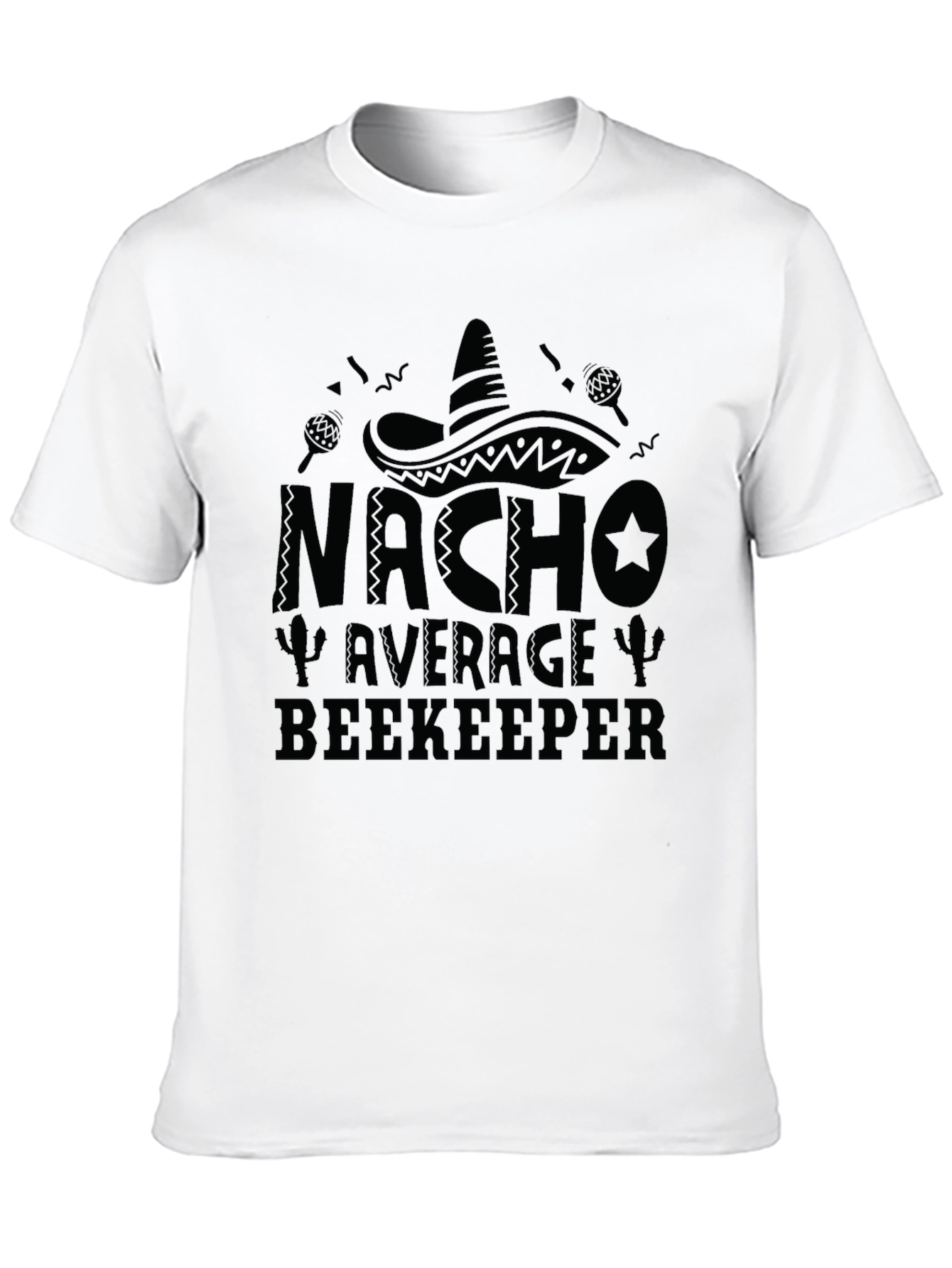 Nacho Average Beekeeper Black Graphic T-Shirt