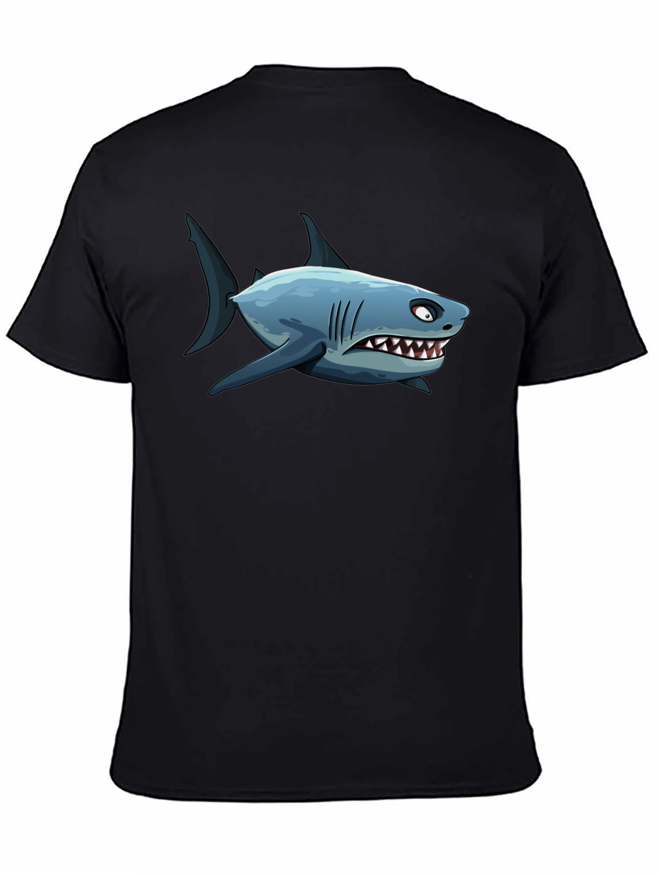 Cartoon Shark Graphic Print Mens T-Shirt