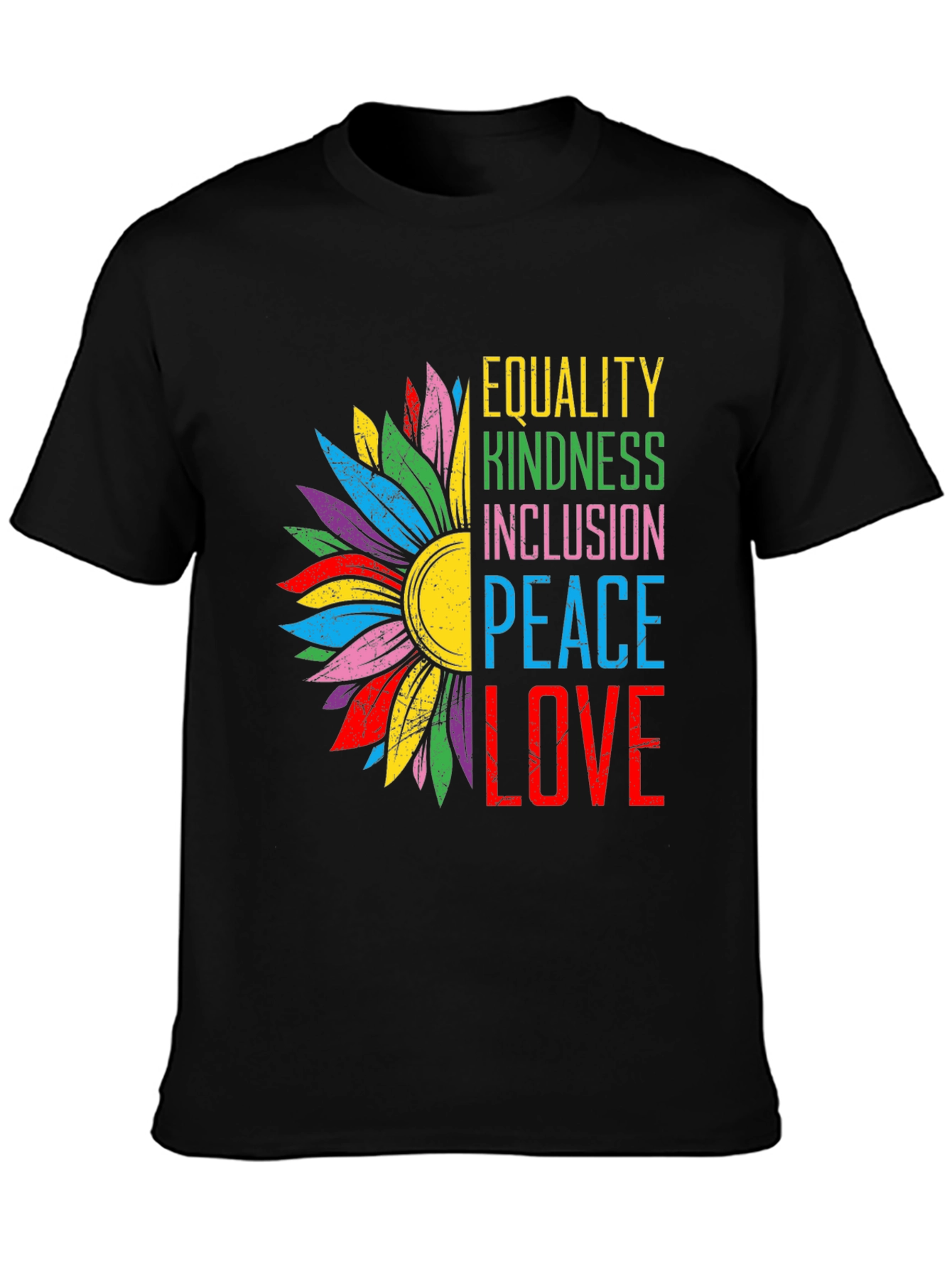 Equality Kindness Peace Love Graphic Tee