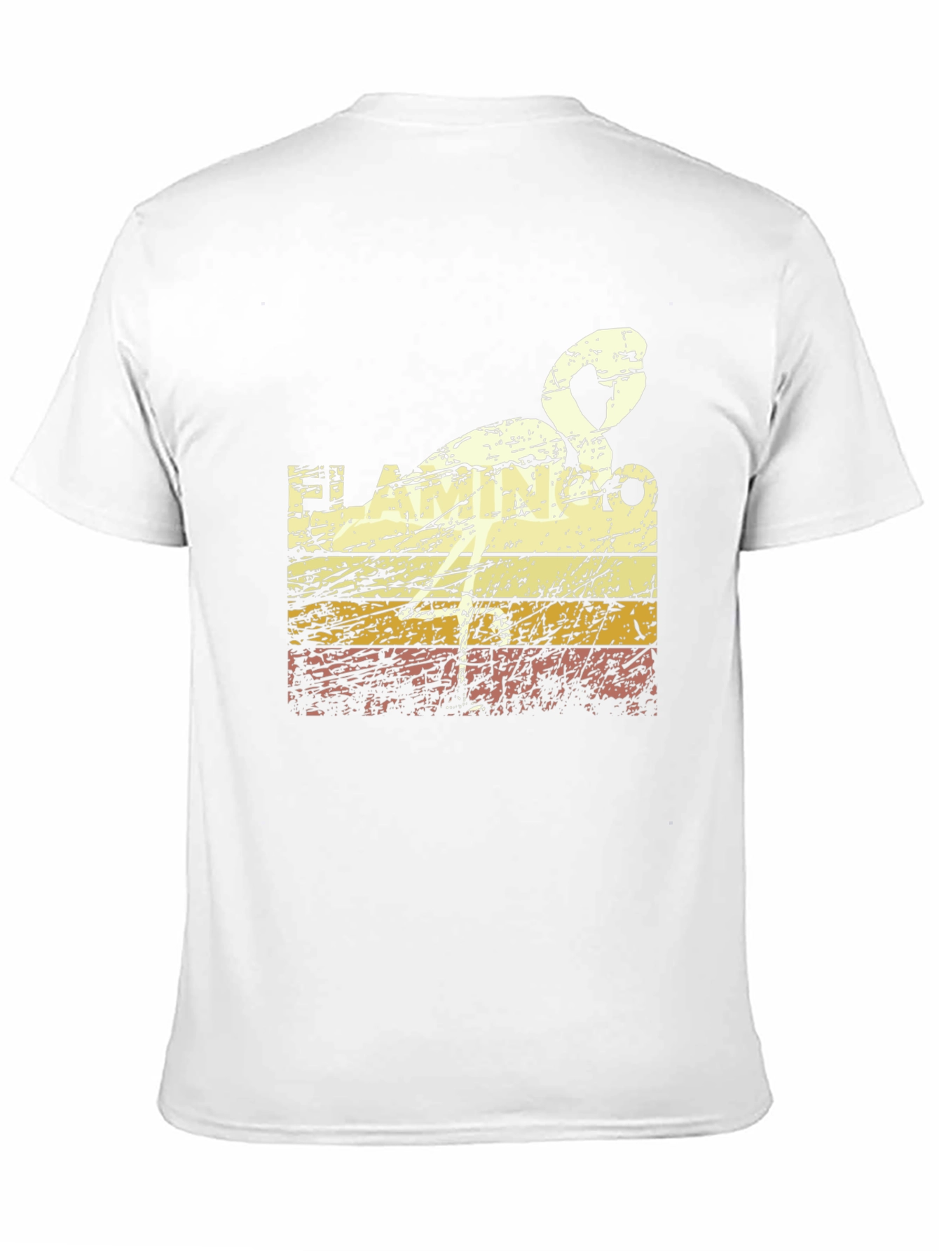 Retro Flamingo T-Shirt - Black Crew Neck
