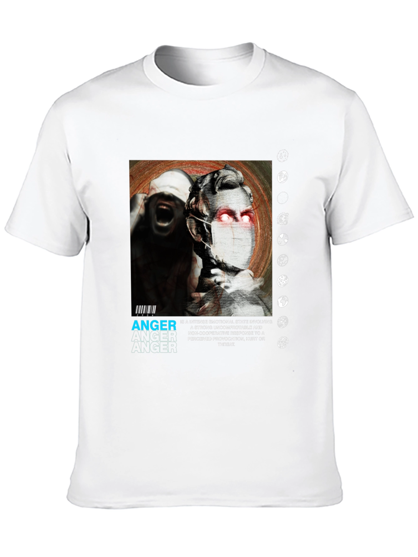 Anger Graphic Print Black T-Shirt