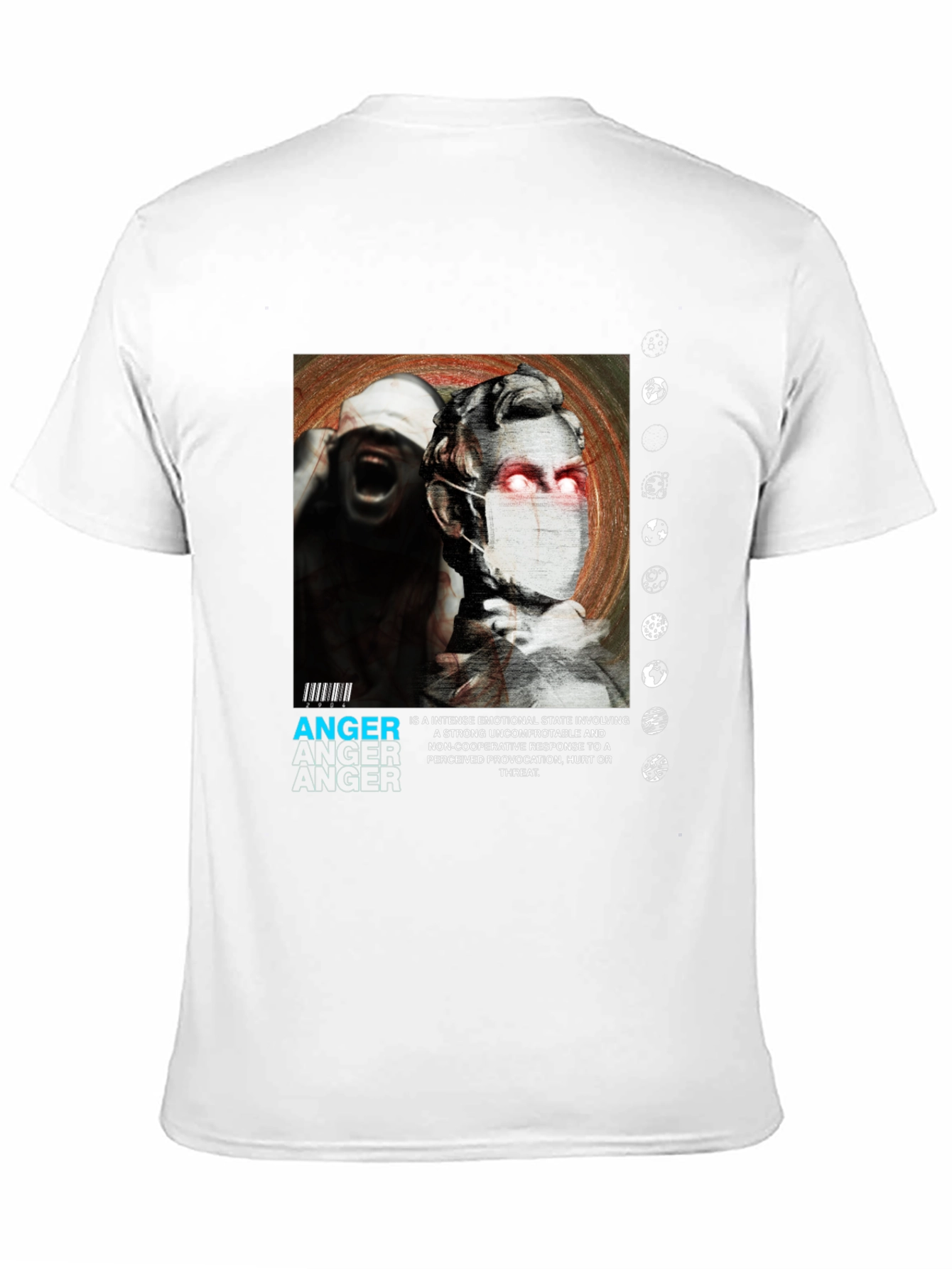 Anger Graphic Print Black T-Shirt