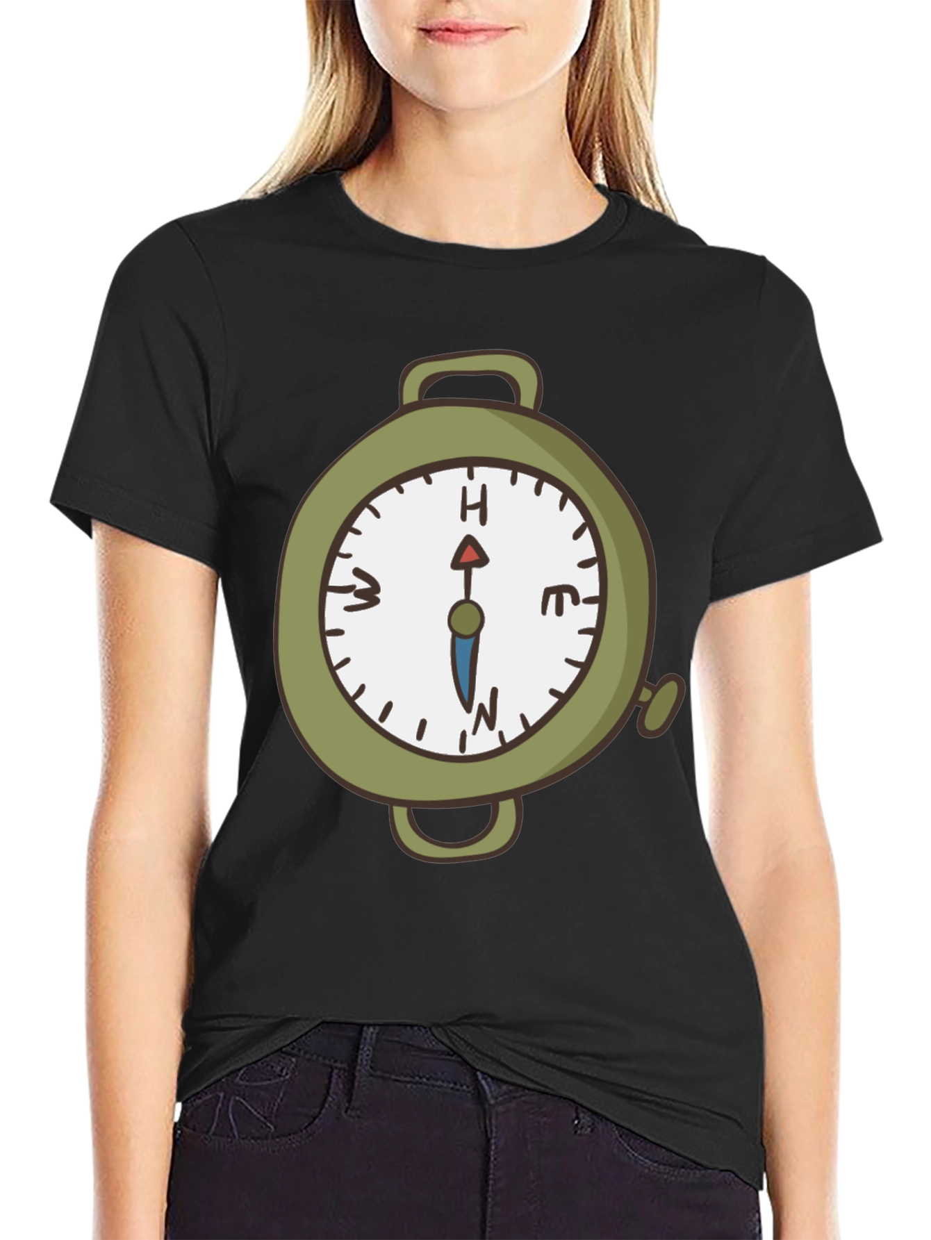 Compass Graphic Black T-Shirt