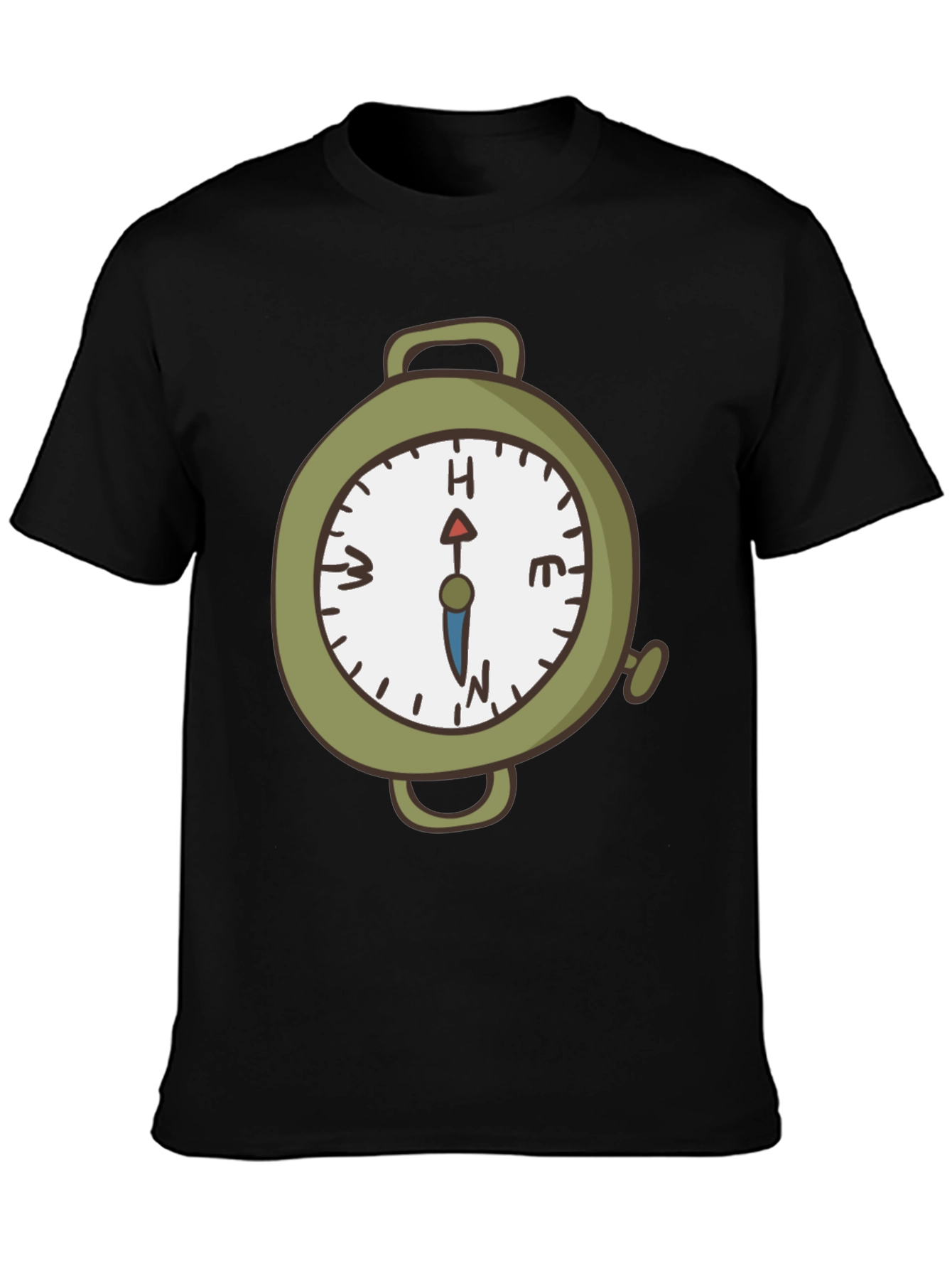Compass Graphic Black T-Shirt