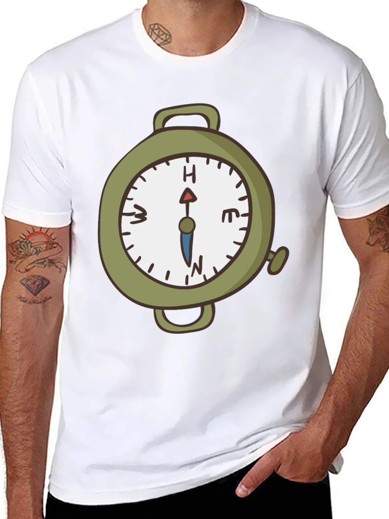 Compass Graphic Black T-Shirt