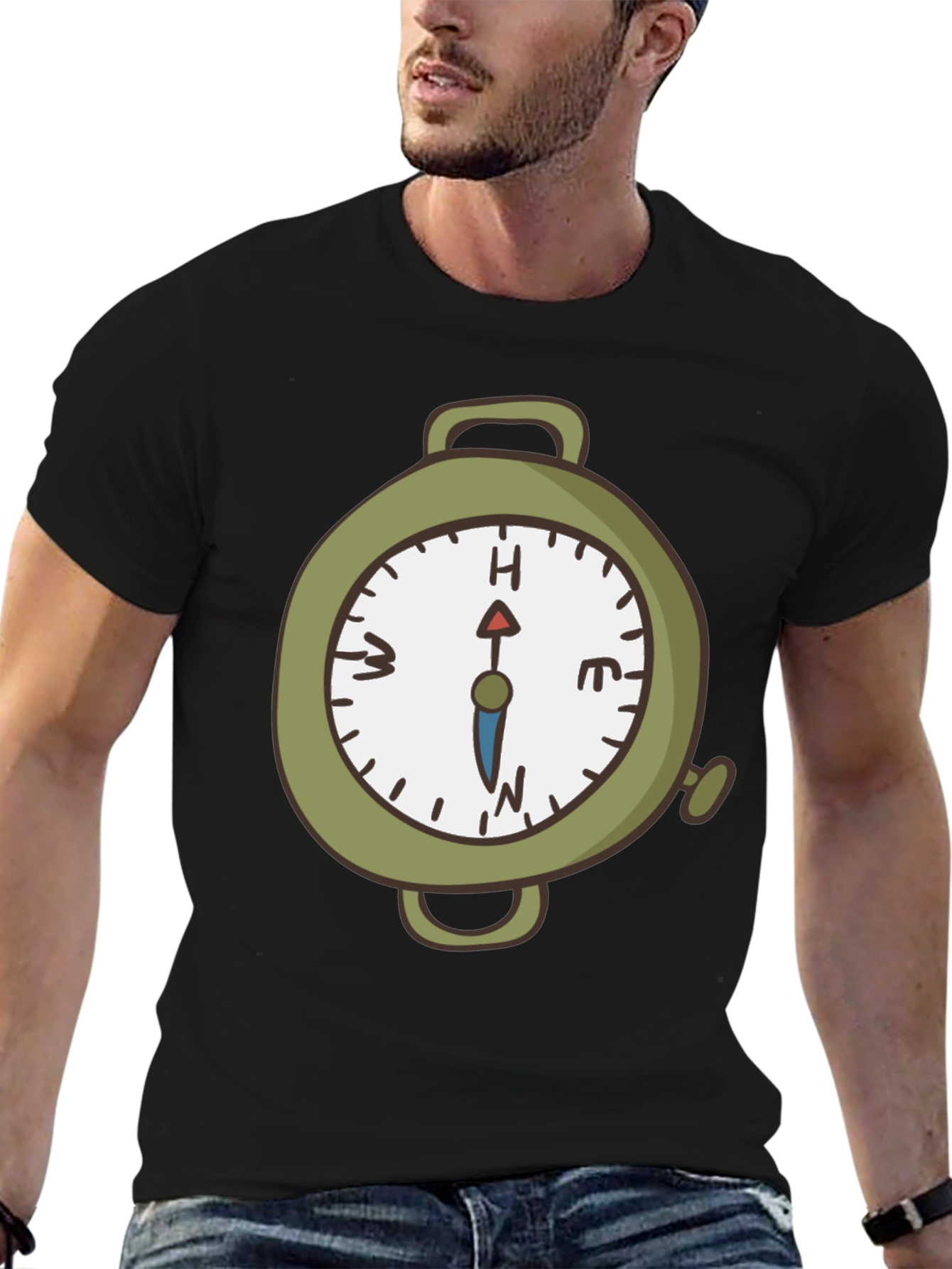 Compass Graphic Black T-Shirt