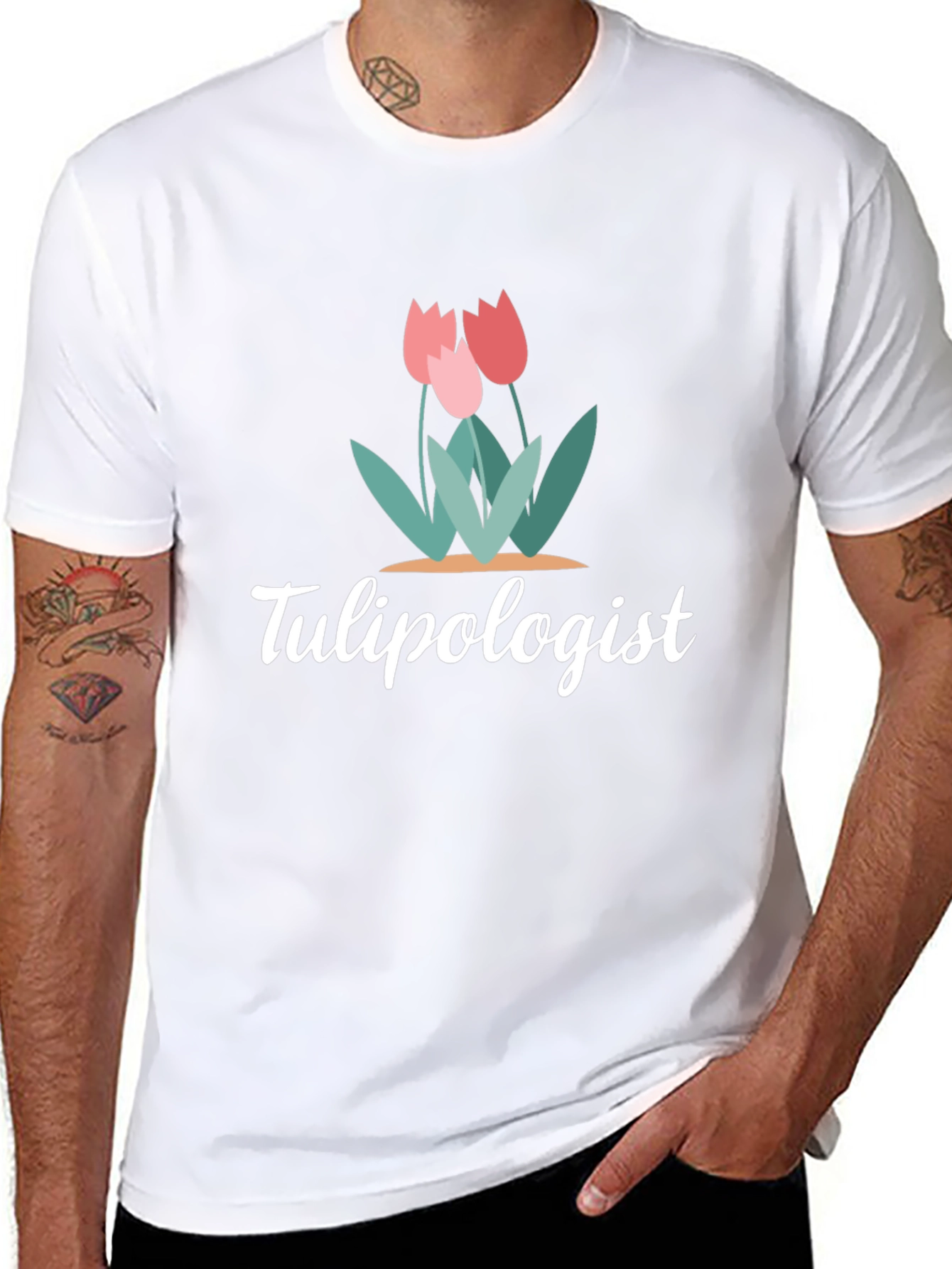 Tulipologist Graphic T-Shirt Floral Design