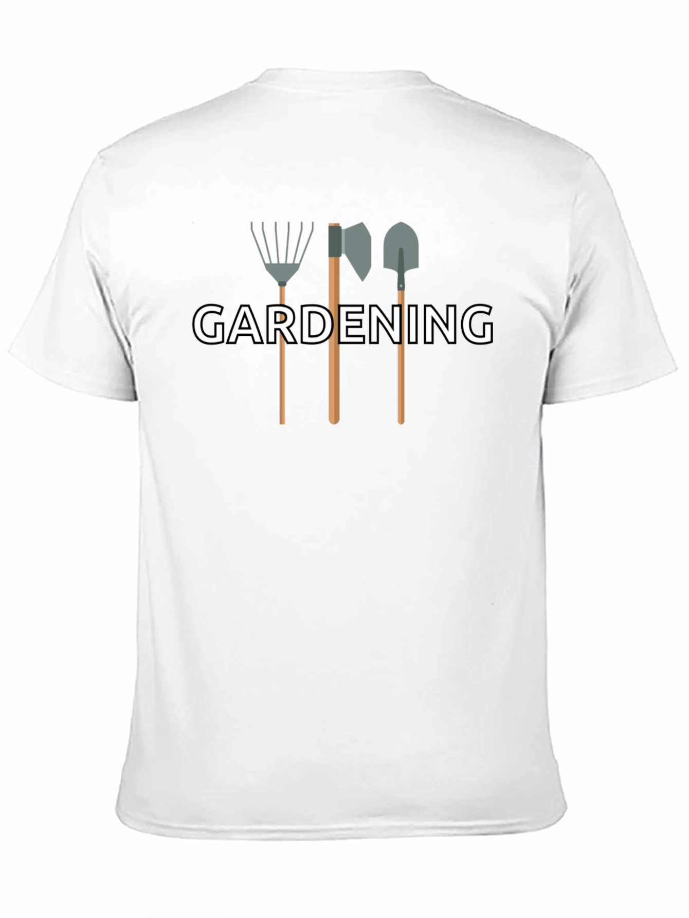 Gardening Tools Graphic Tee - Black