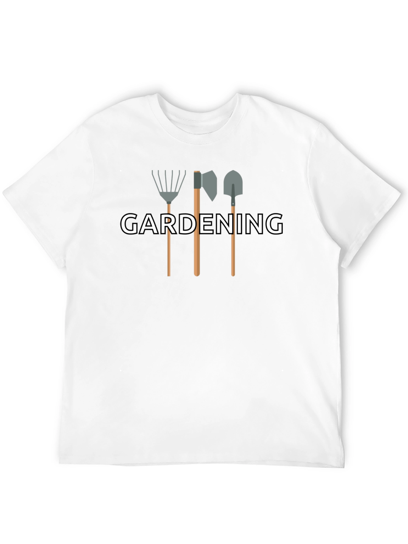 Gardening Tools Graphic Tee - Black