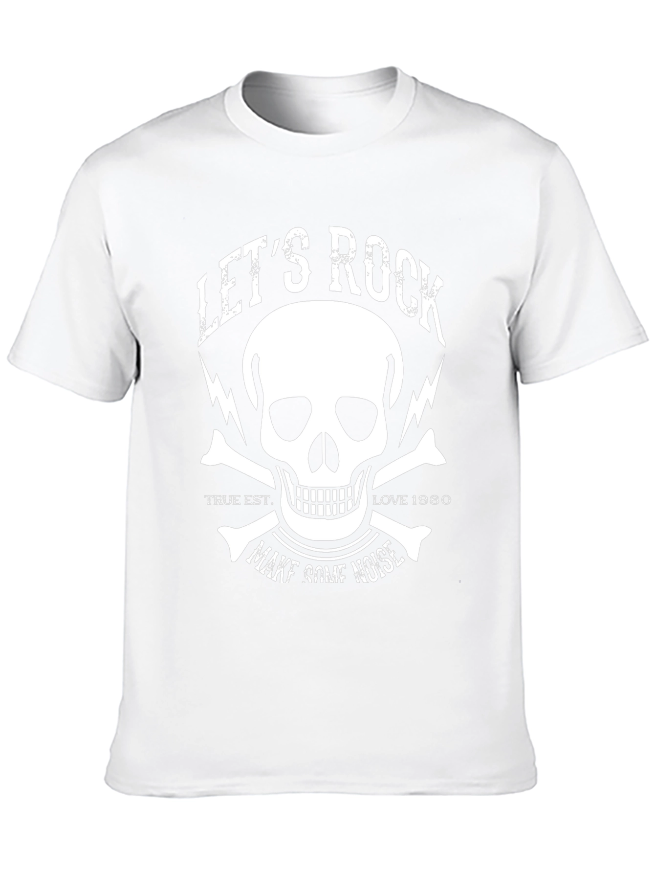 Lets Rock Graphic Tee - Skull and Bones