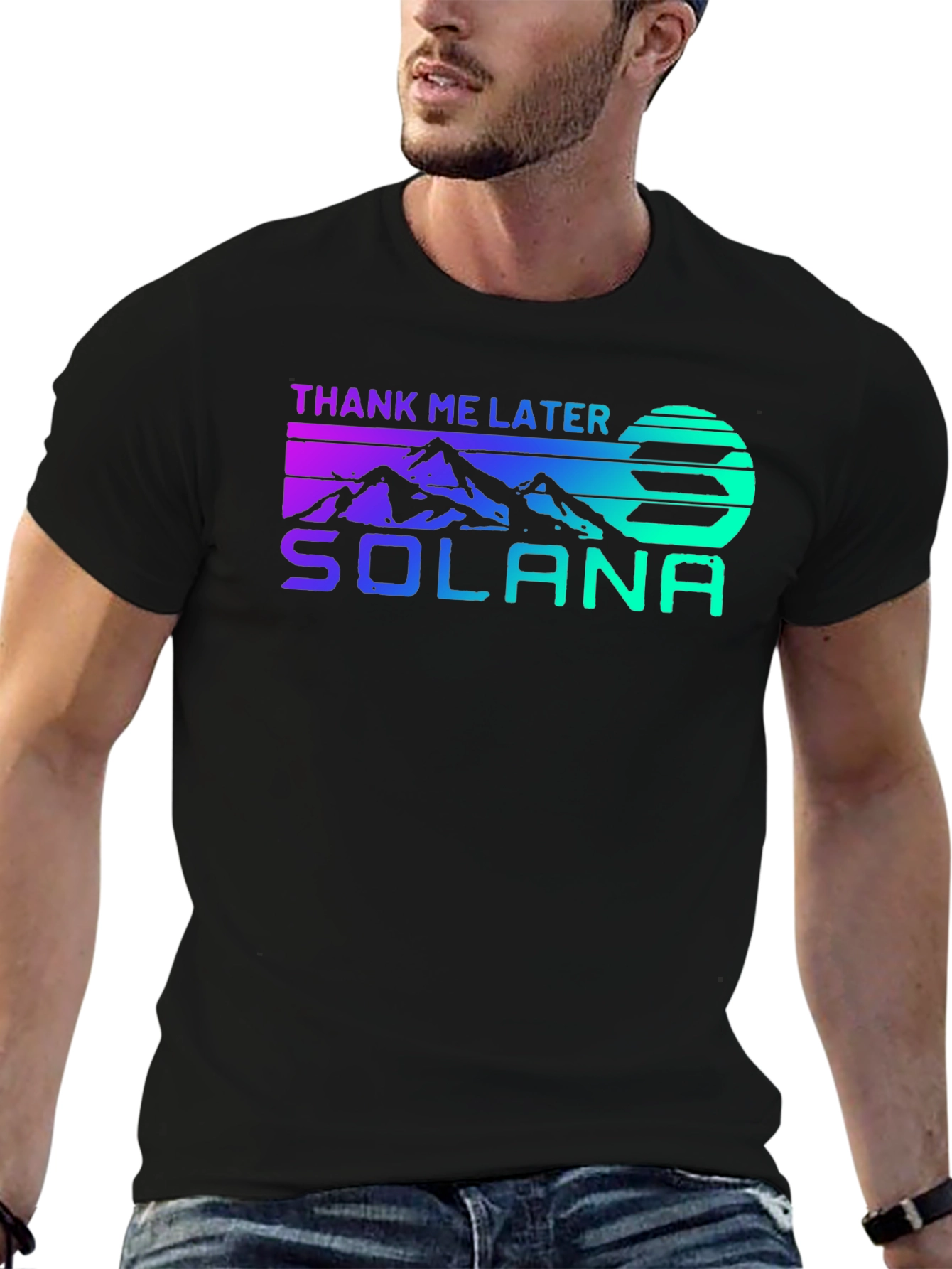 Solana Crypto Thank Me Later Graphic T-Shirt