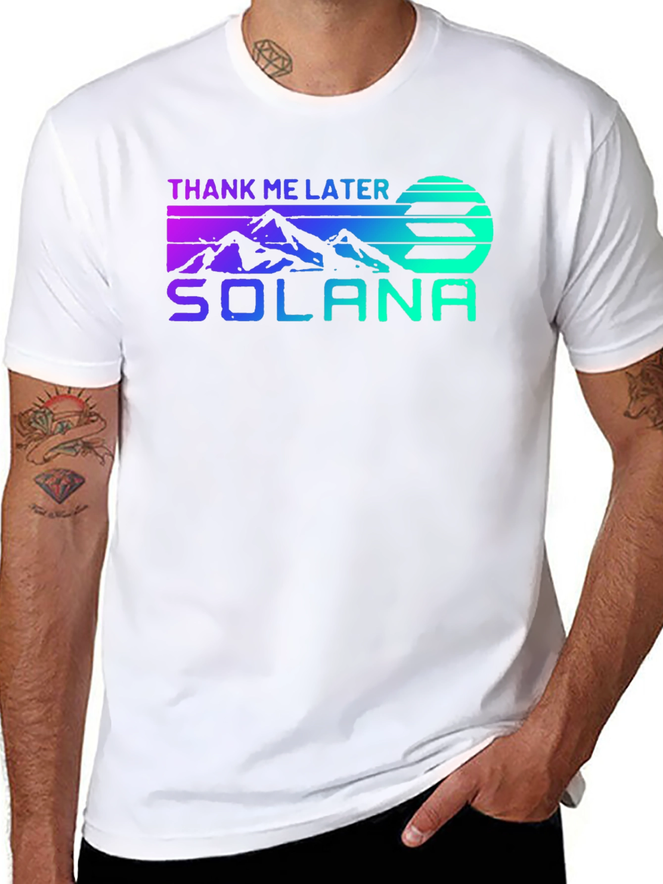 Solana Crypto Thank Me Later Graphic T-Shirt