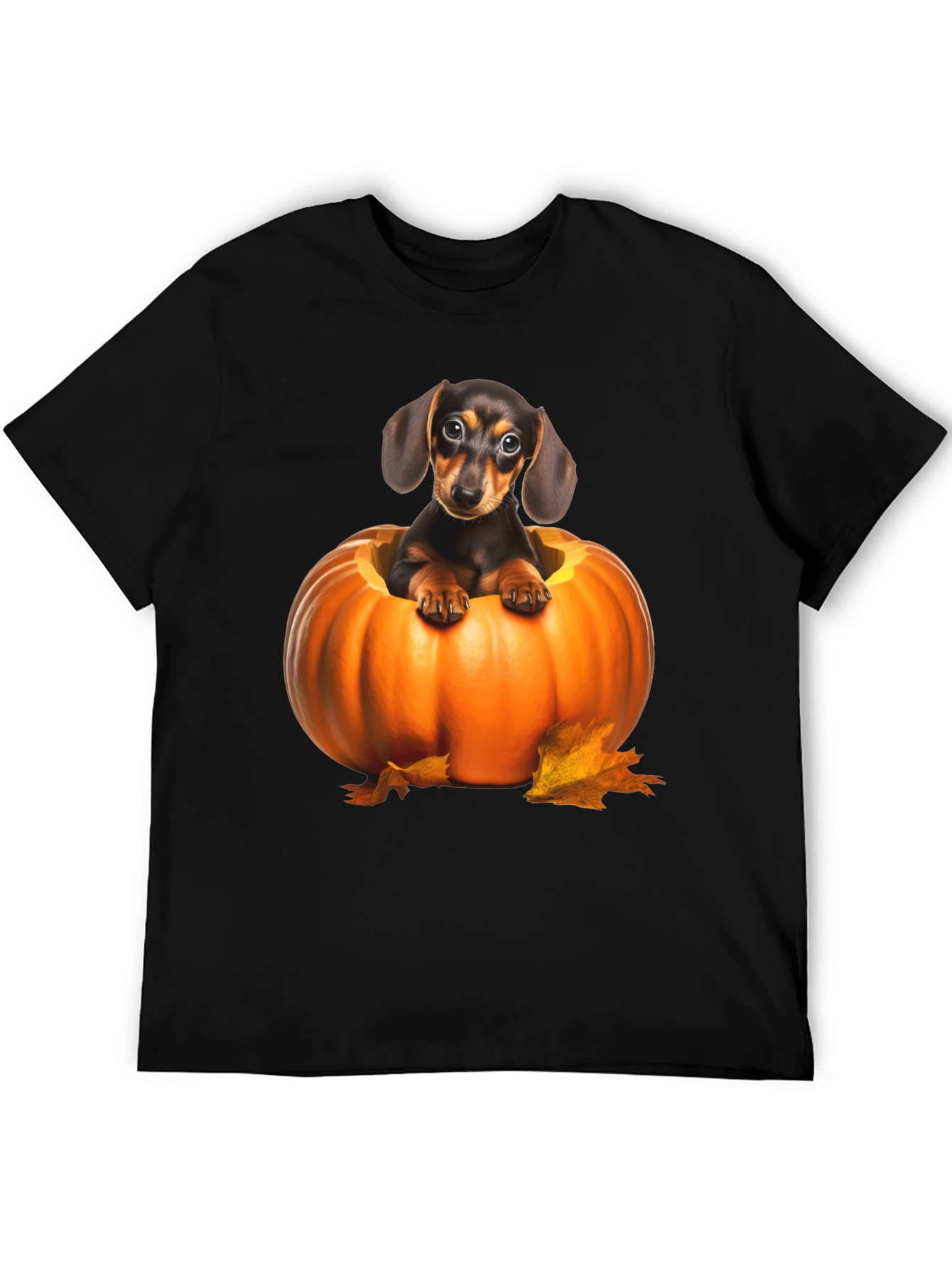 Dachshund in Pumpkin Graphic Tee - Halloween Dog Shirt