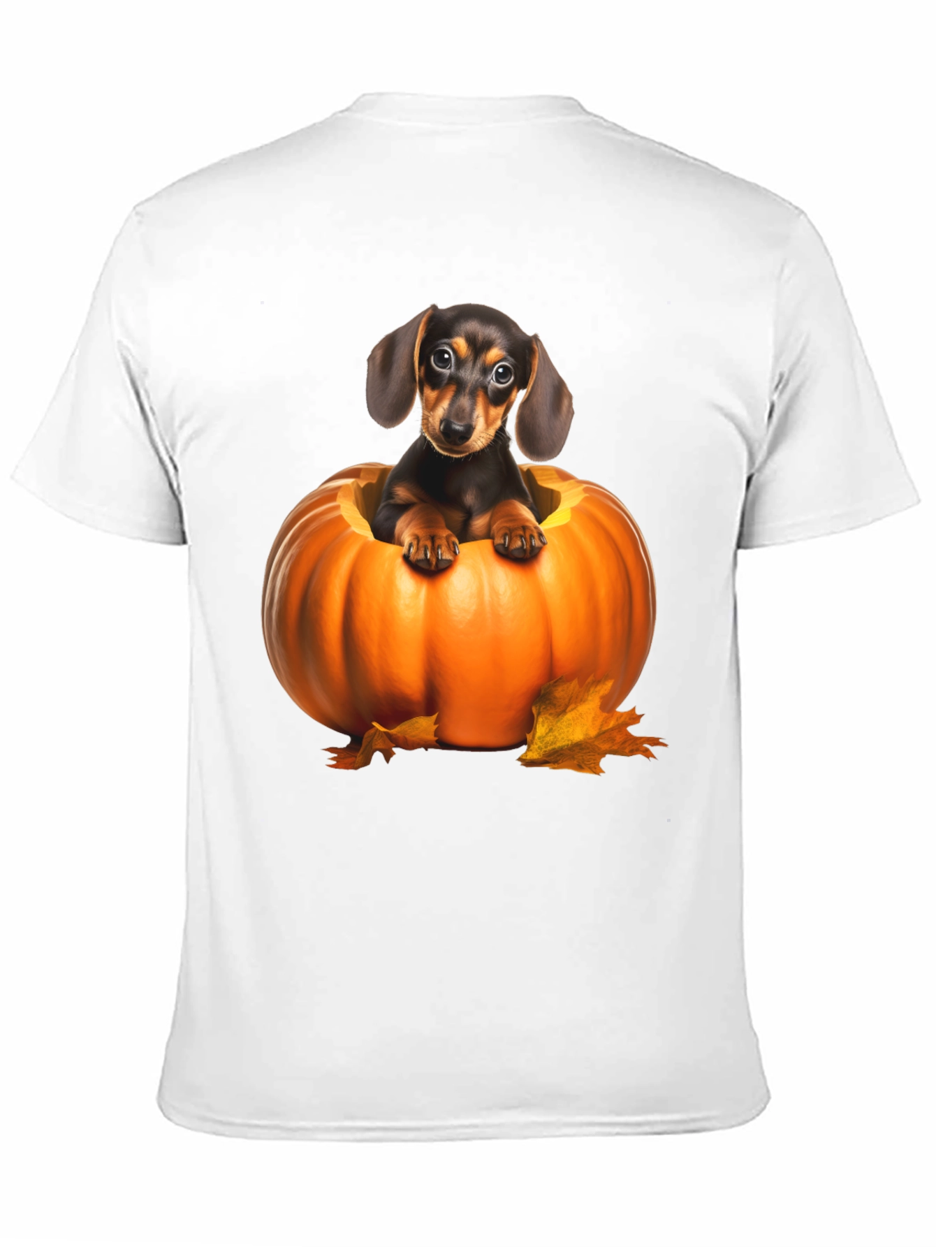 Dachshund in Pumpkin Graphic Tee - Halloween Dog Shirt