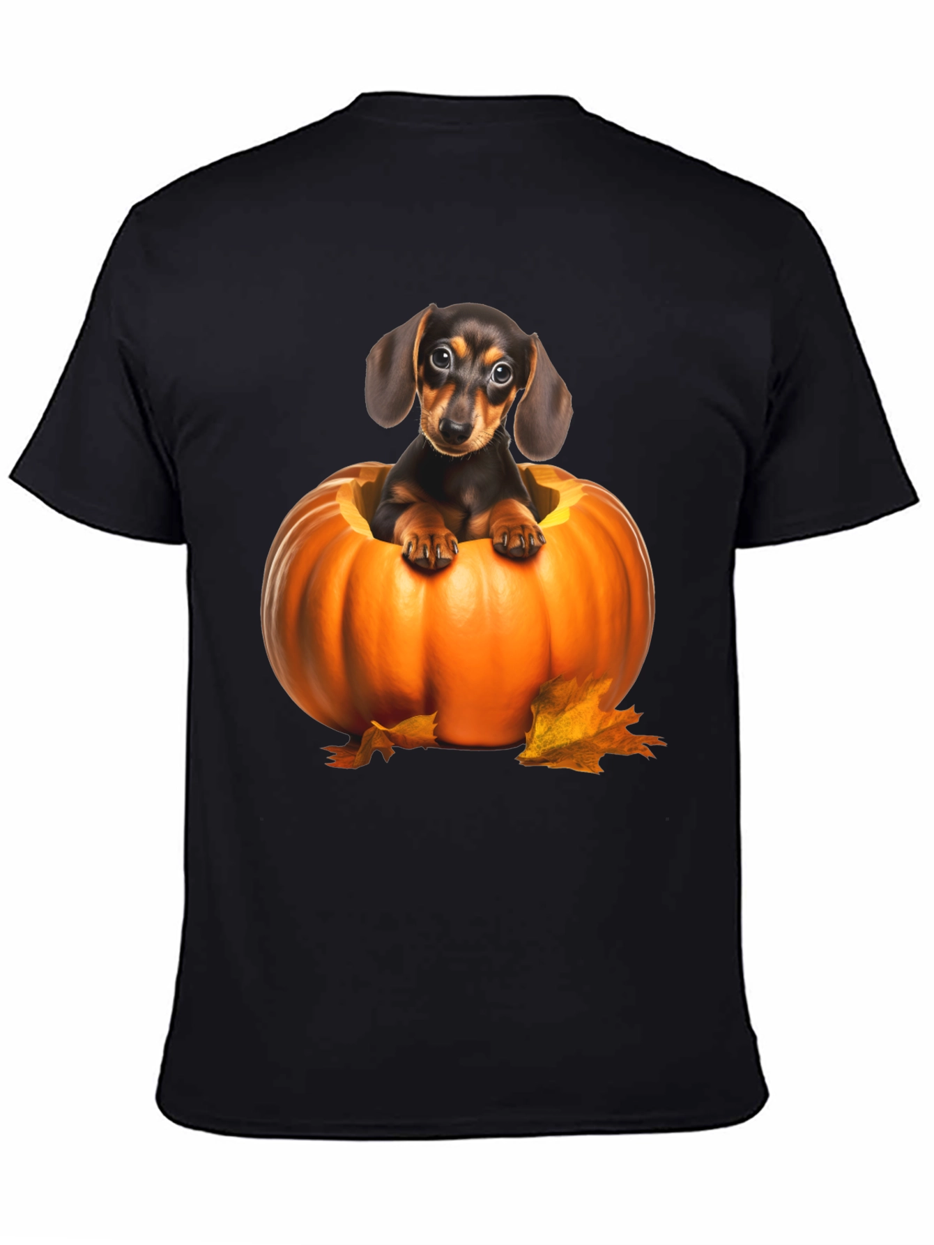 Dachshund in Pumpkin Graphic Tee - Halloween Dog Shirt