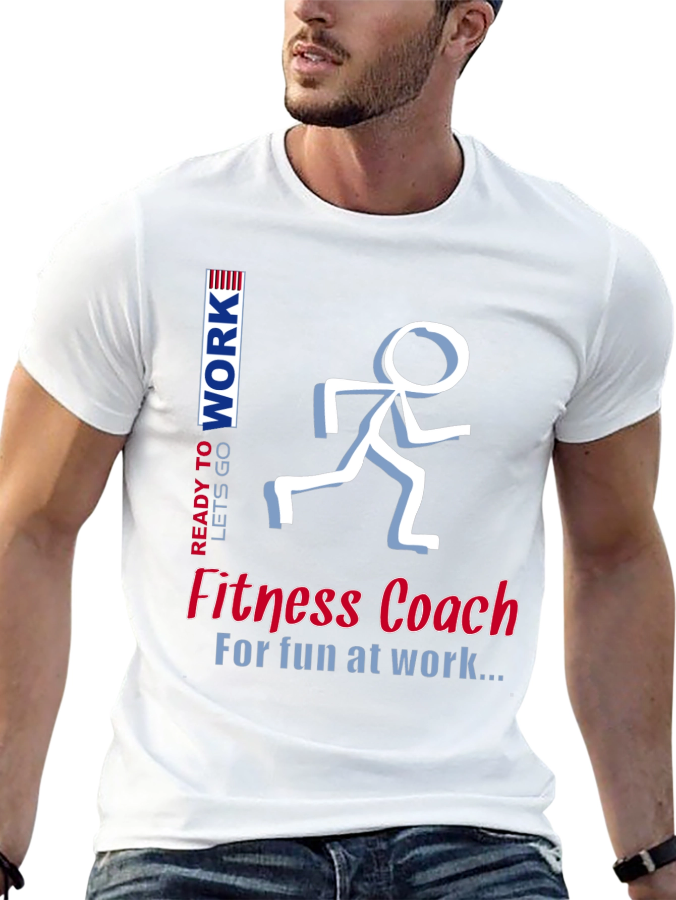 Fitness Coach T-Shirt - Fun at Work Design