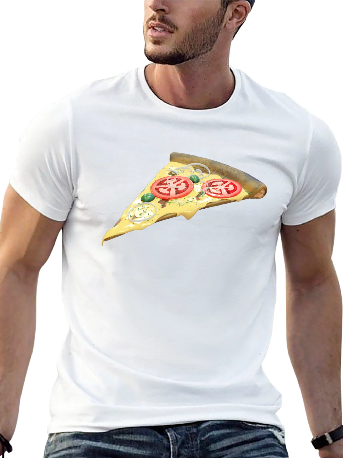 Pizza Slice Graphic T-Shirt - Unisex Casual Tee