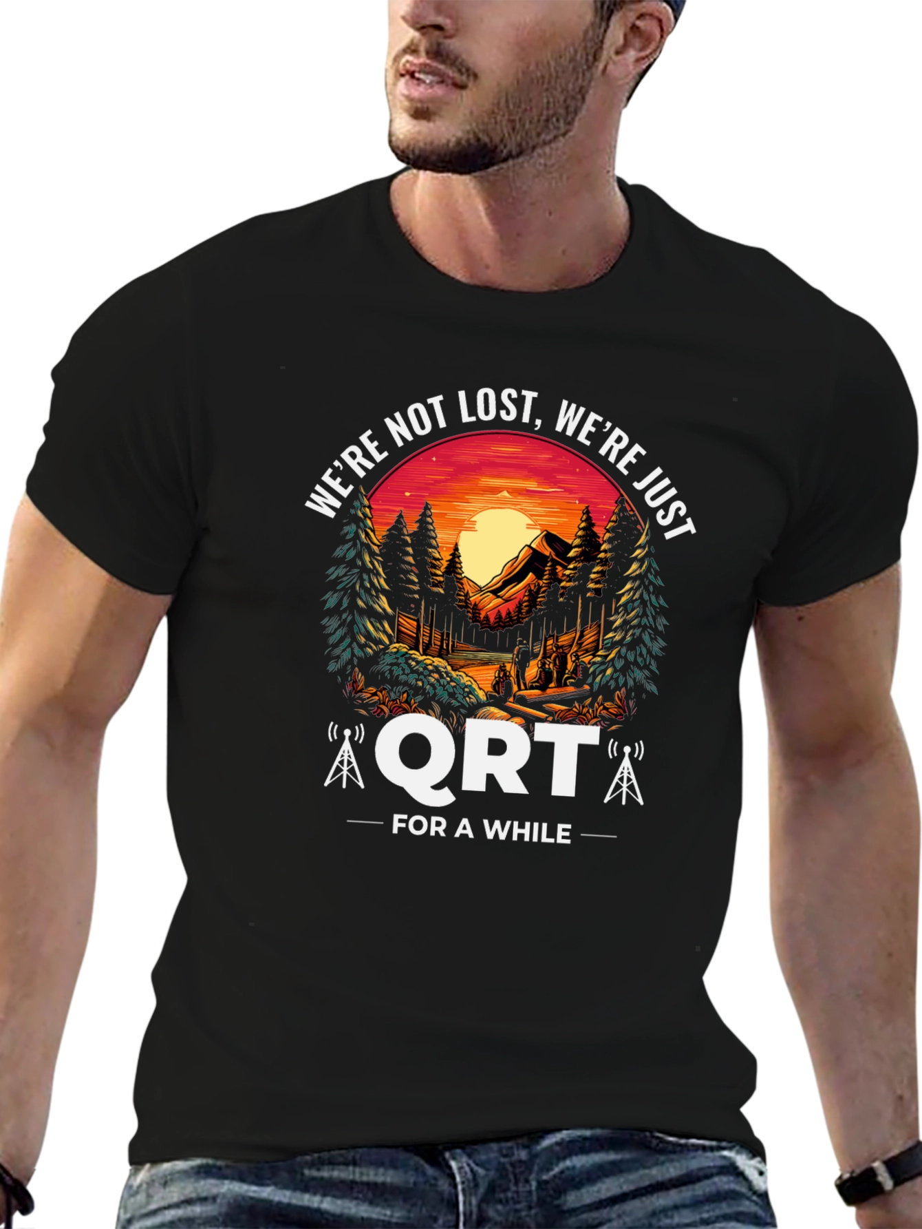 QRT Camping Graphic Tee - Relax Were Not Lost!