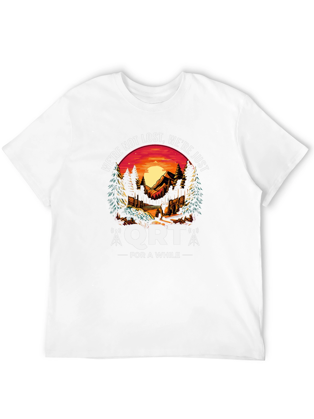 QRT Camping Graphic Tee - Relax Were Not Lost!