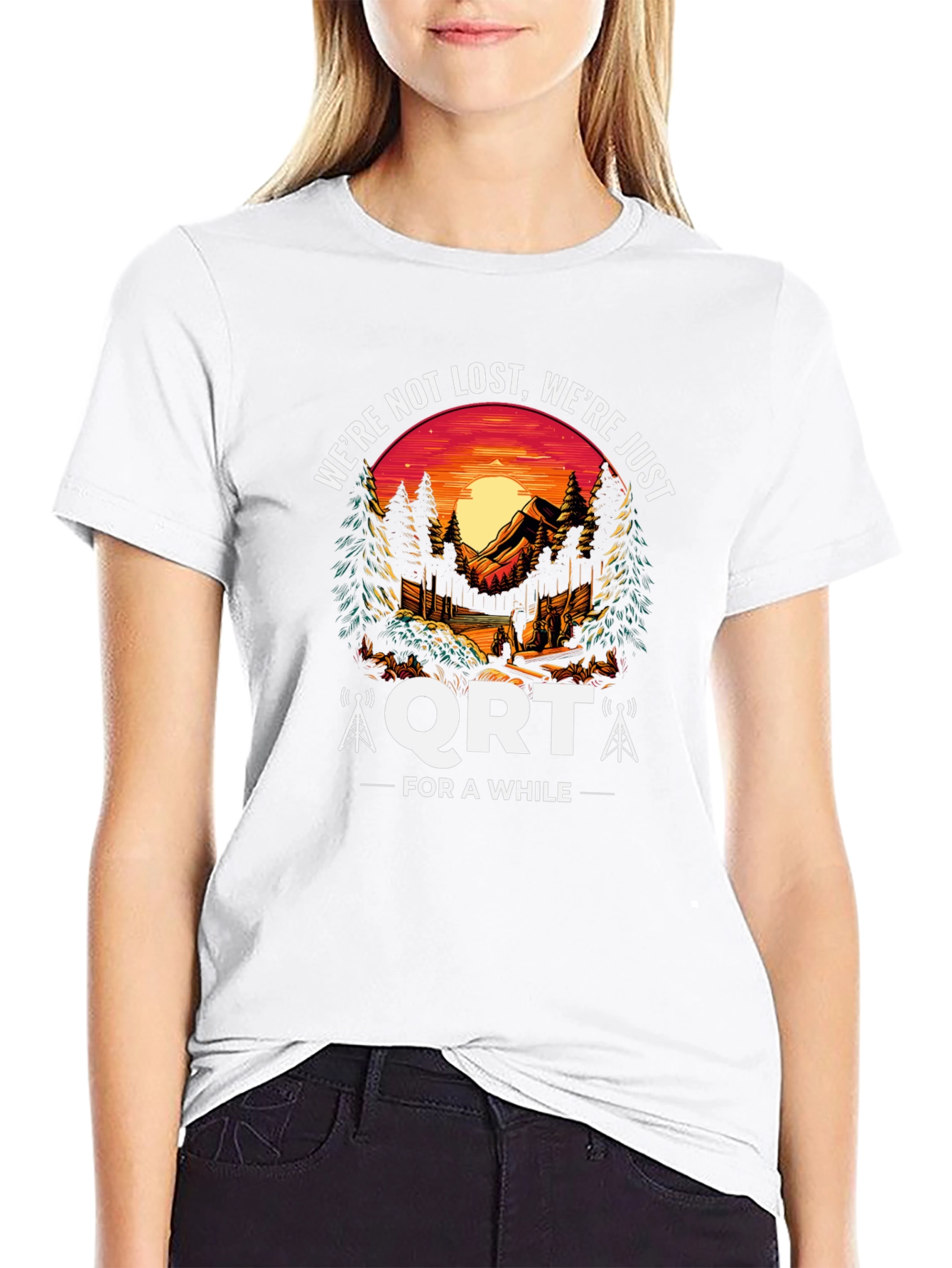 QRT Camping Graphic Tee - Relax Were Not Lost!