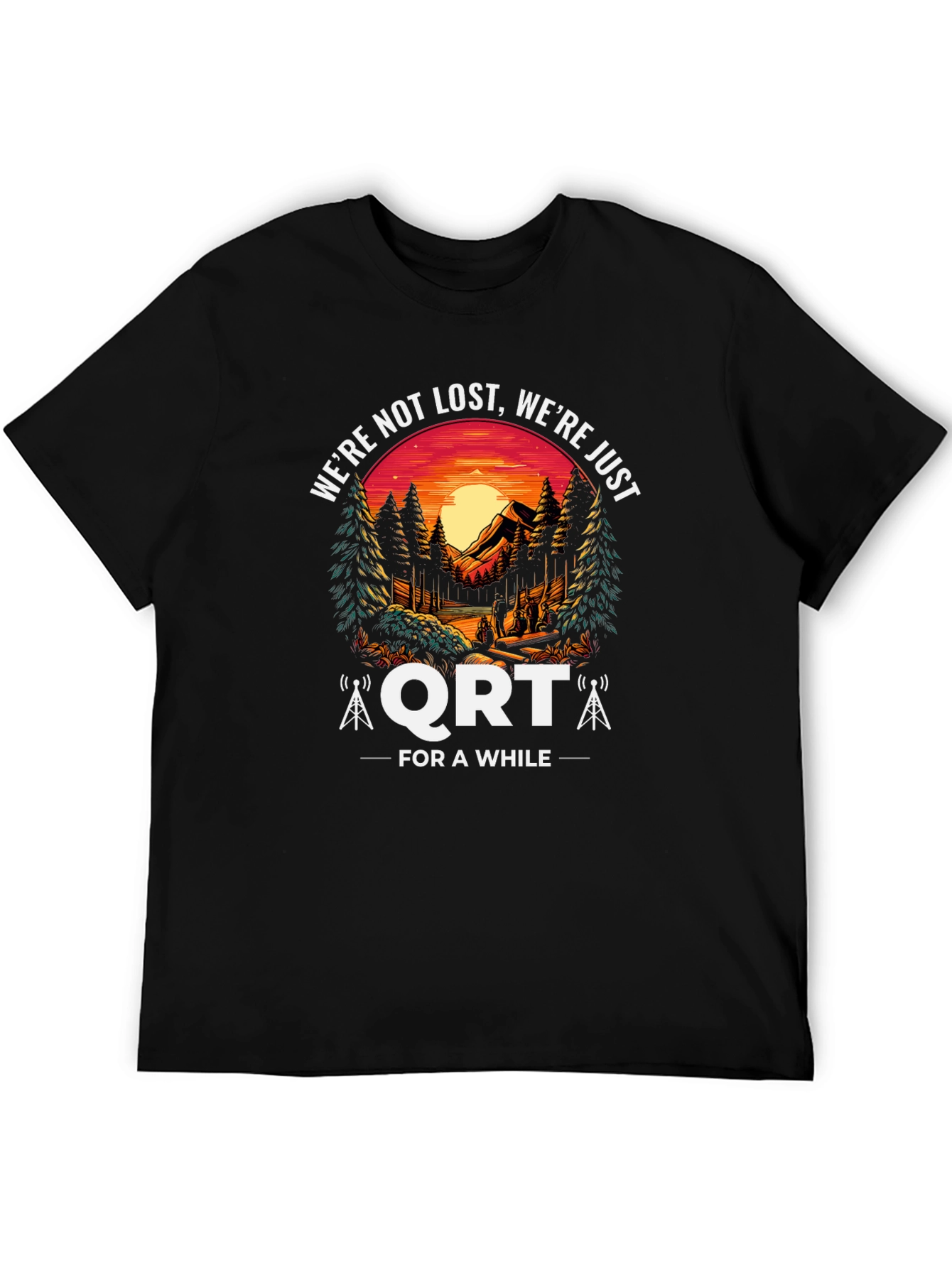 QRT Camping Graphic Tee - Relax Were Not Lost!