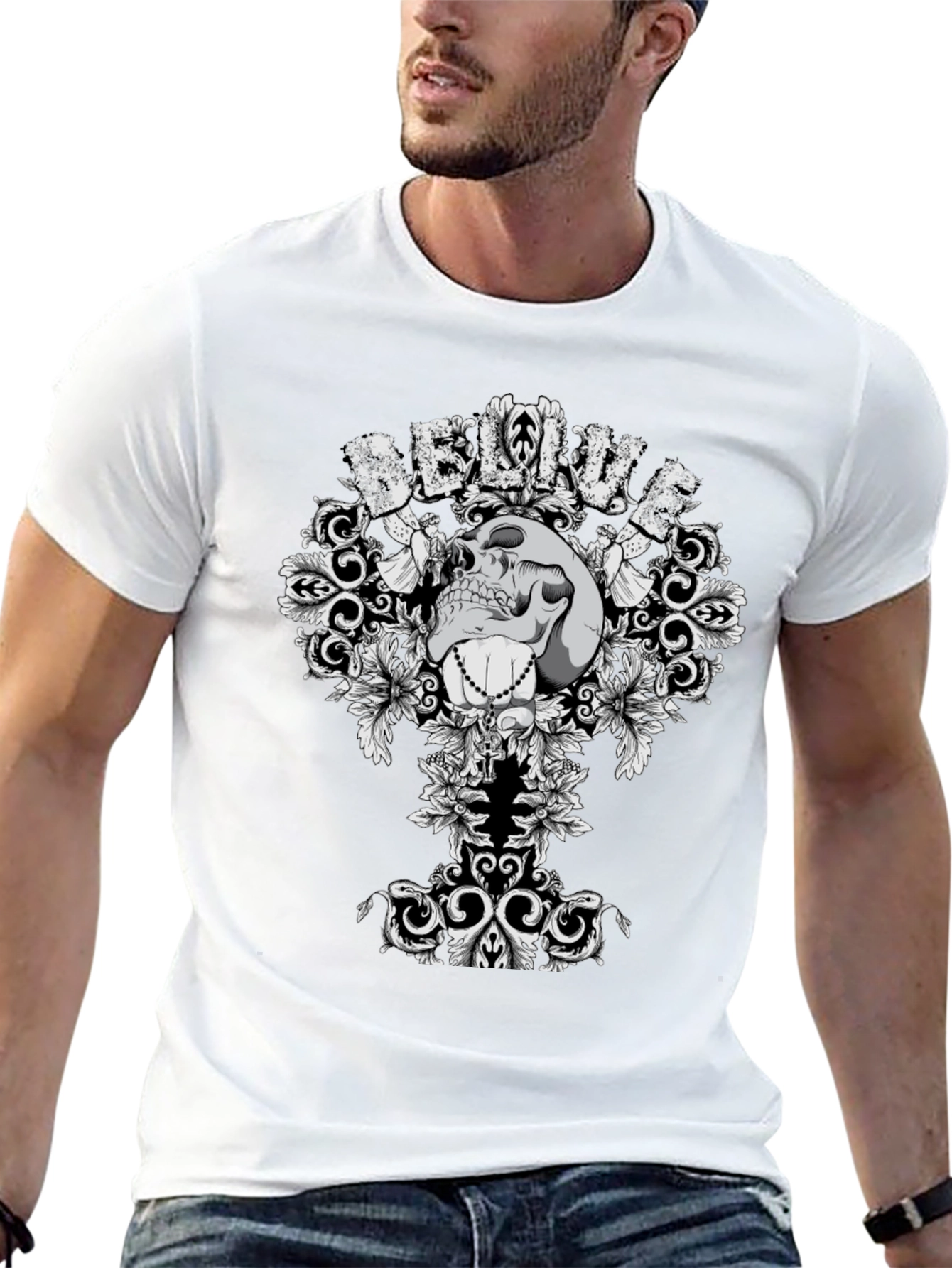 Skull Graphic Tee - Believe T-Shirt
