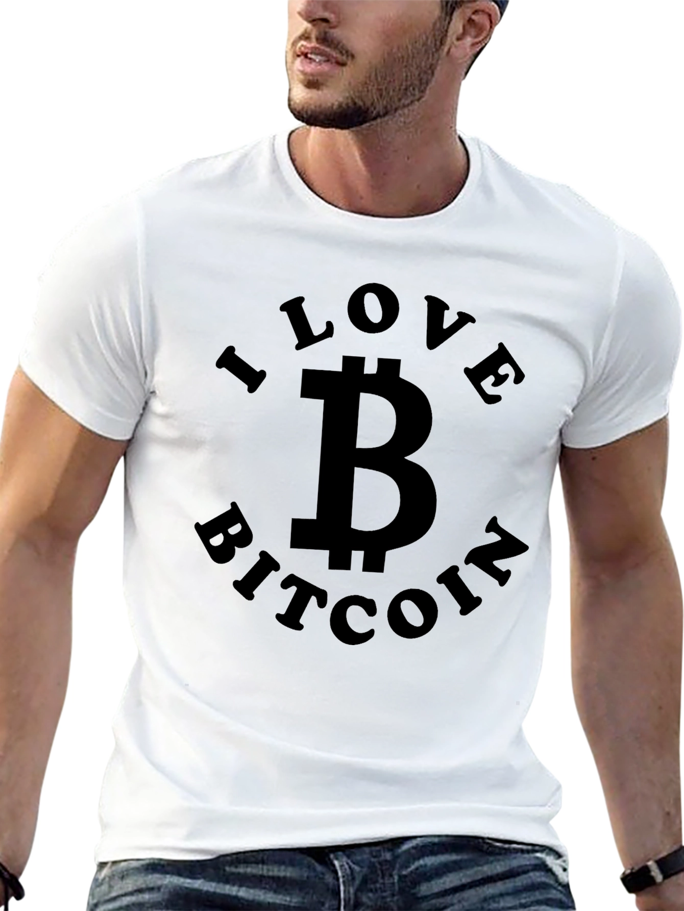 I Love Bitcoin Black T-Shirt