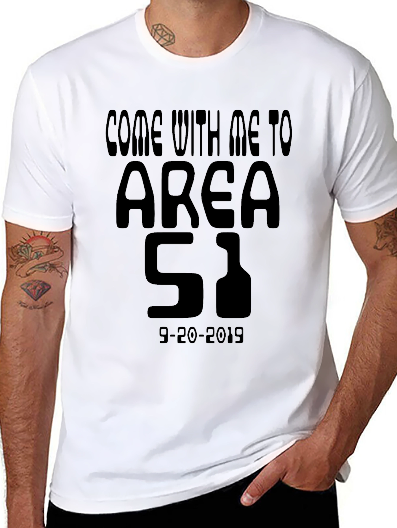 Area 51 Black Graphic Tee