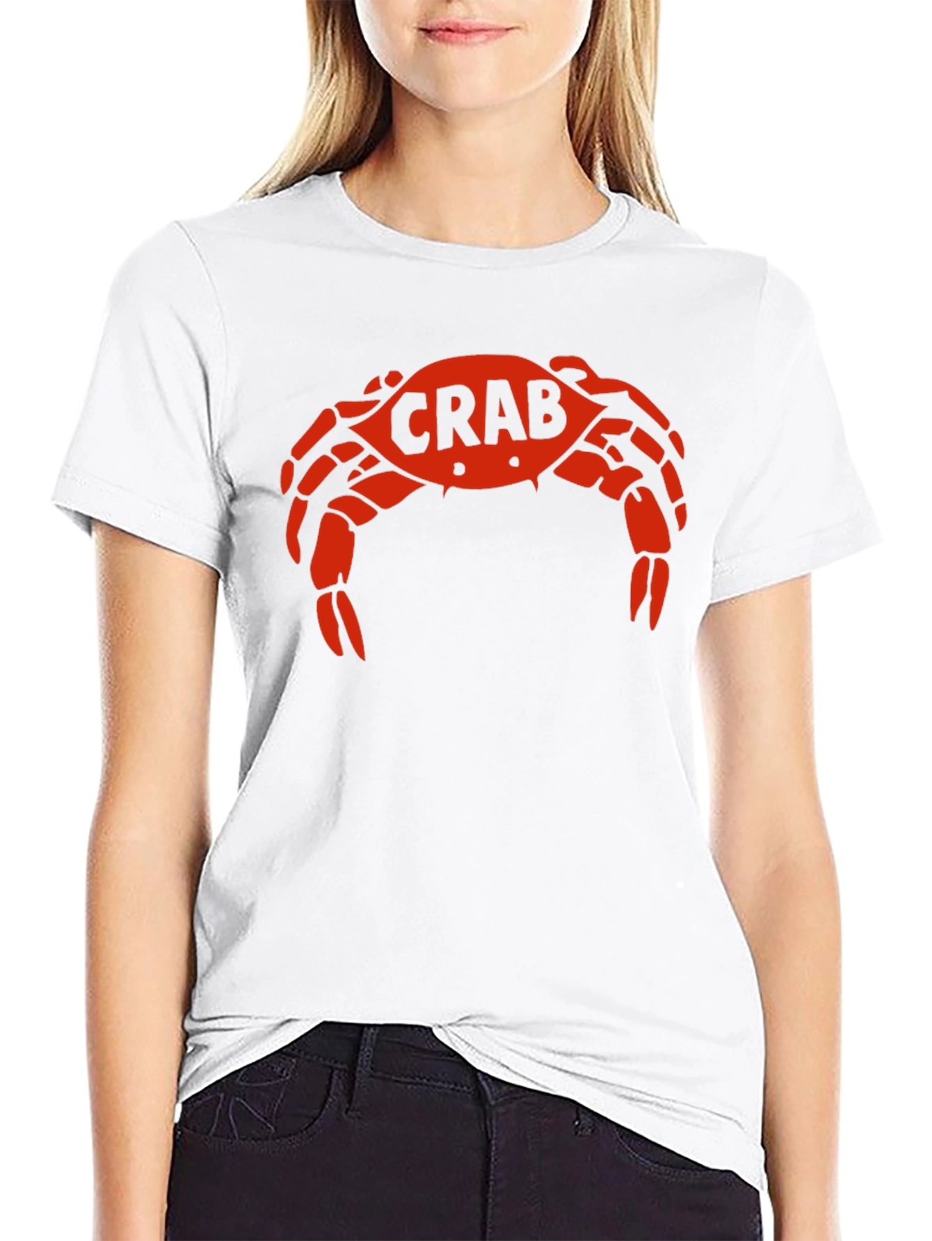 Crab Graphic Tee - Bold Red Design on Black