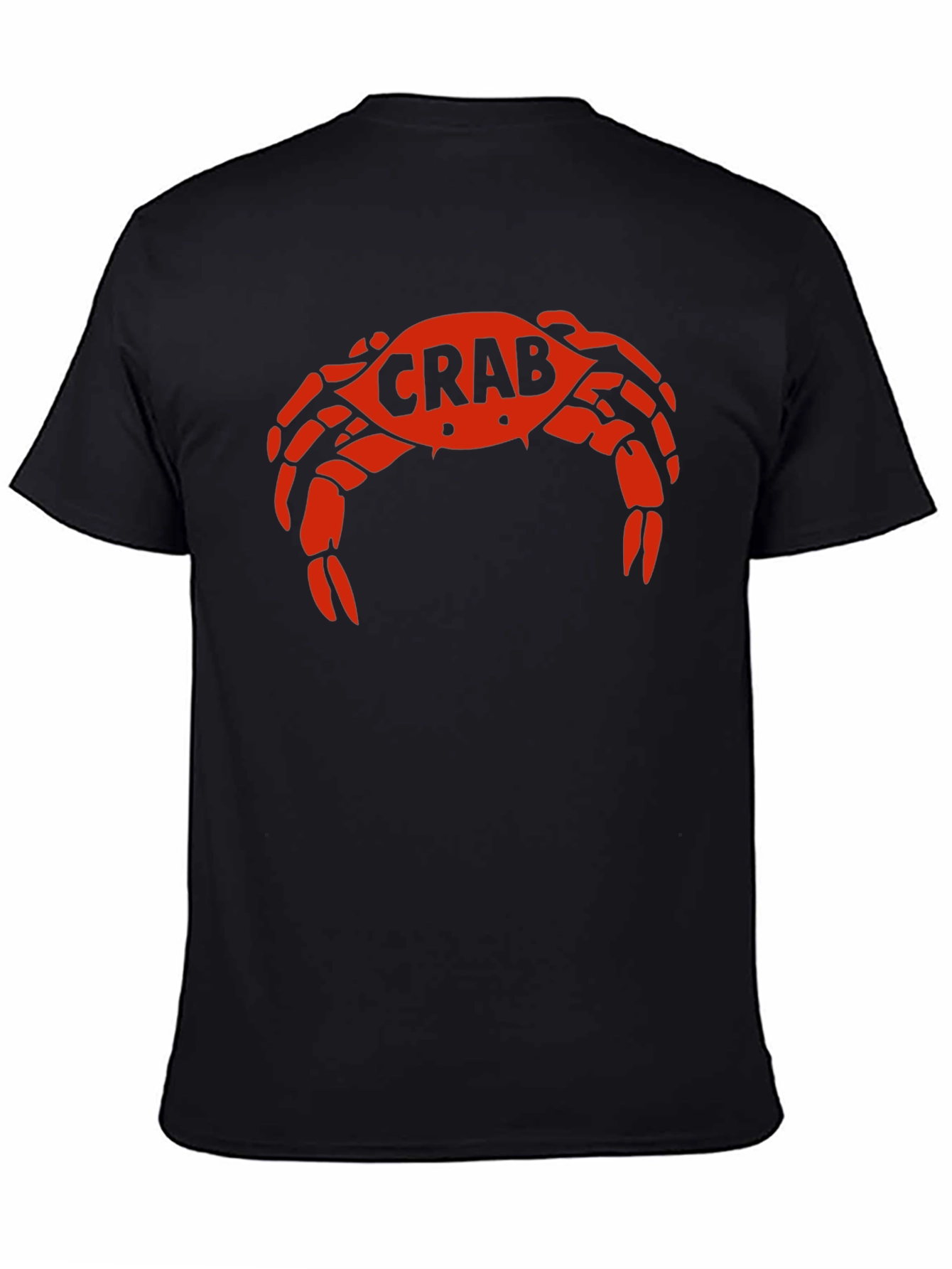 Crab Graphic Tee - Bold Red Design on Black