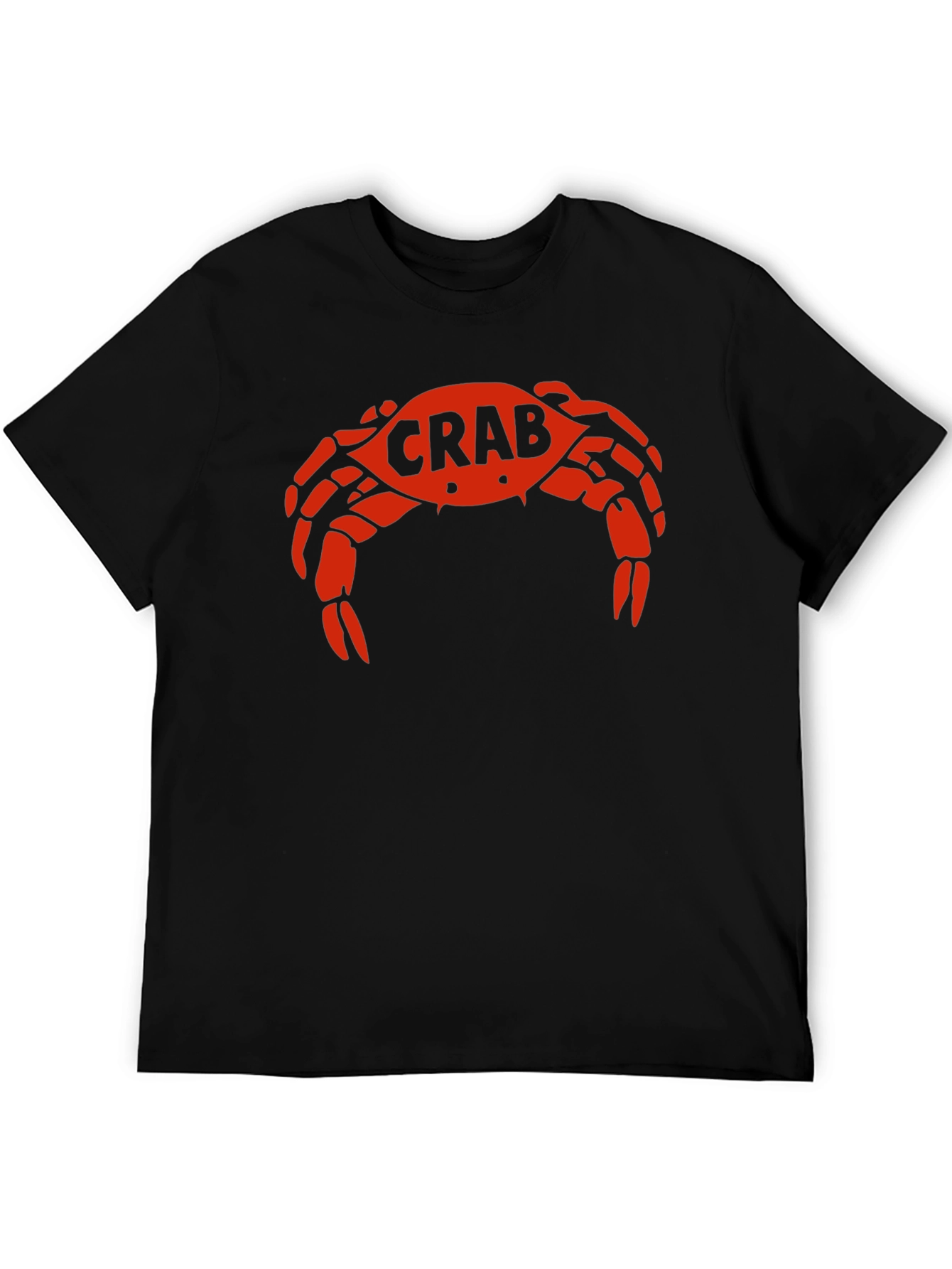 Crab Graphic Tee - Bold Red Design on Black