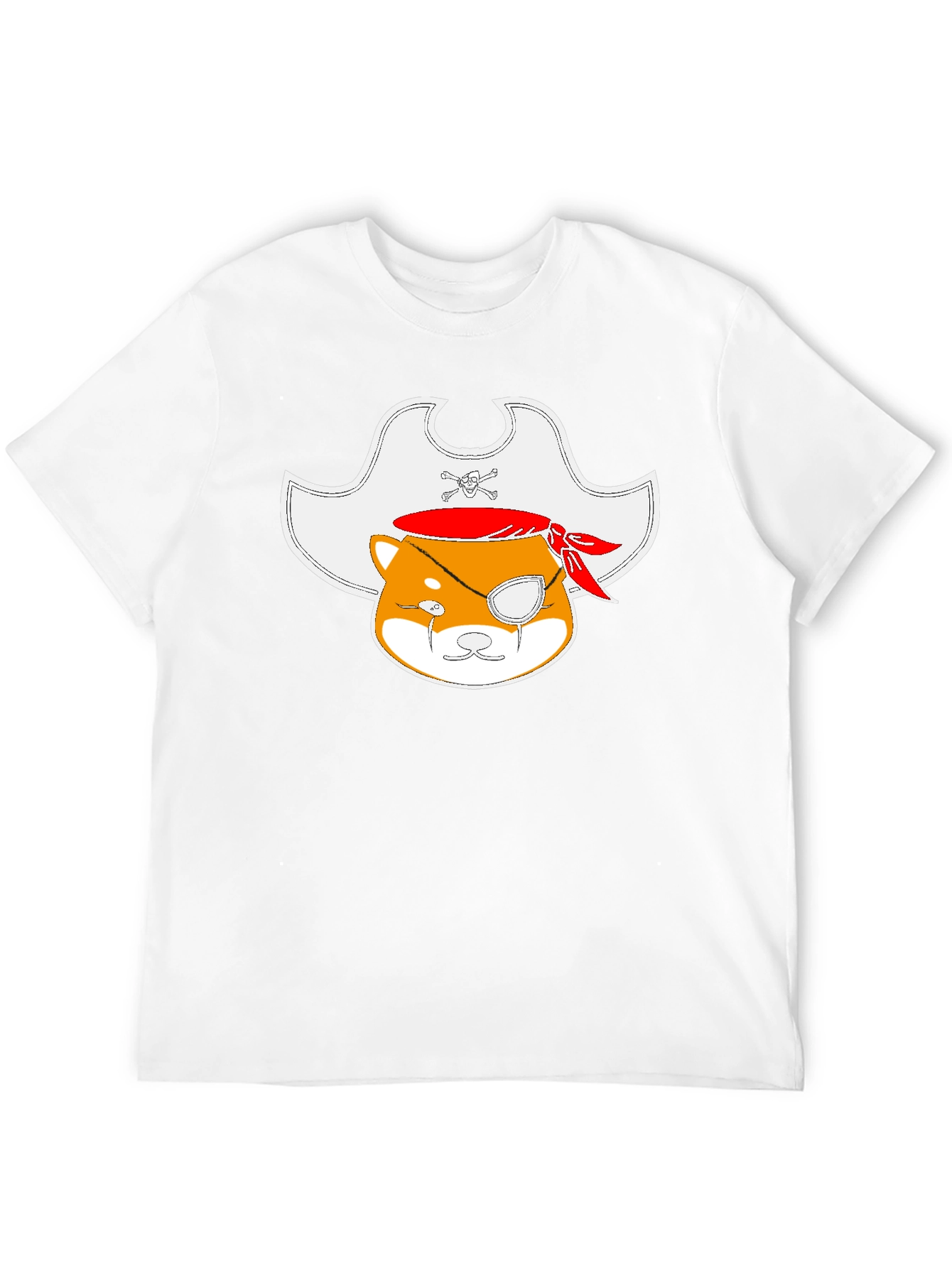 Pirate Shiba Inu Black T-Shirt
