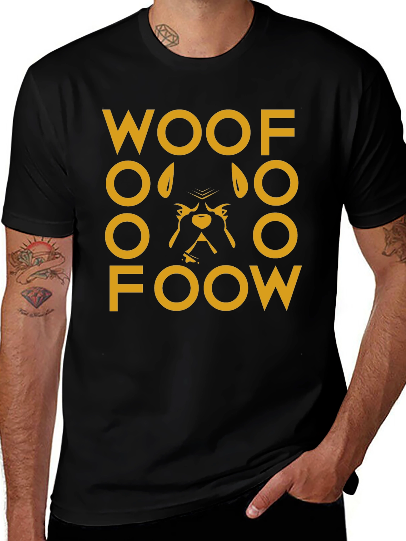 Woof Foow Dog Graphic T-Shirt
