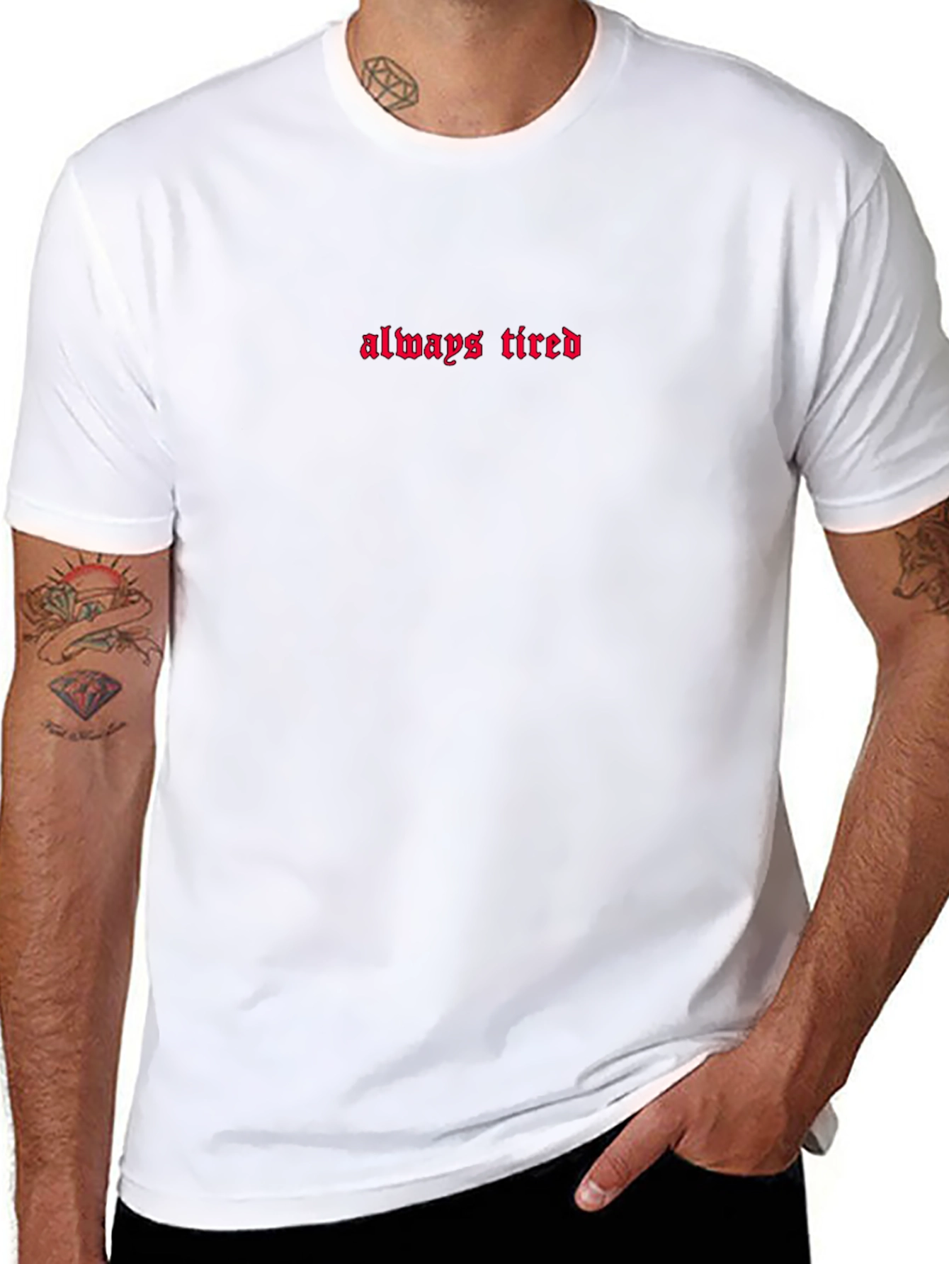 Always Tired Graphic Tee - Black