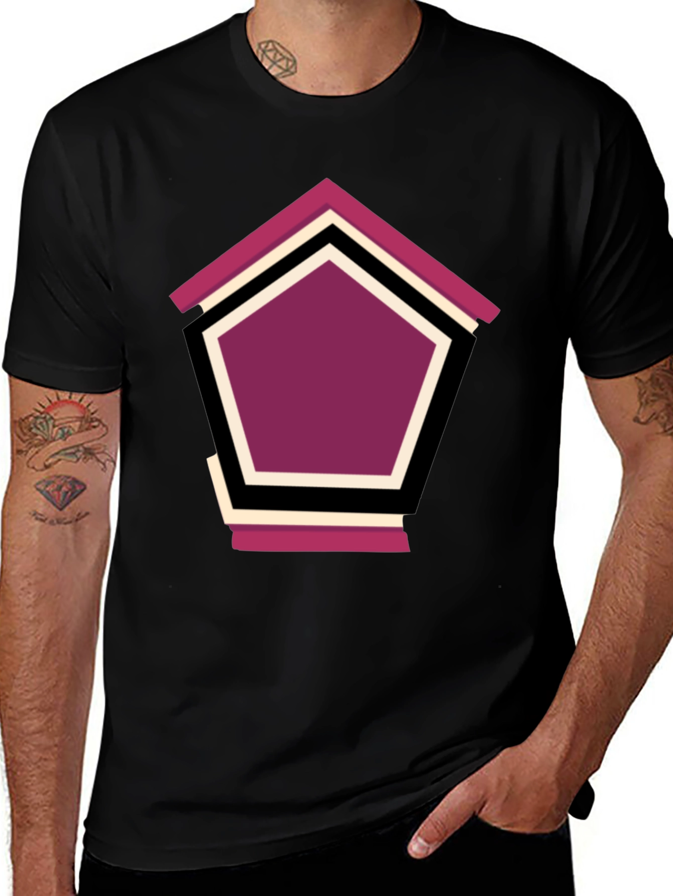 Geometric Penthouse T-Shirt - Stylish Design