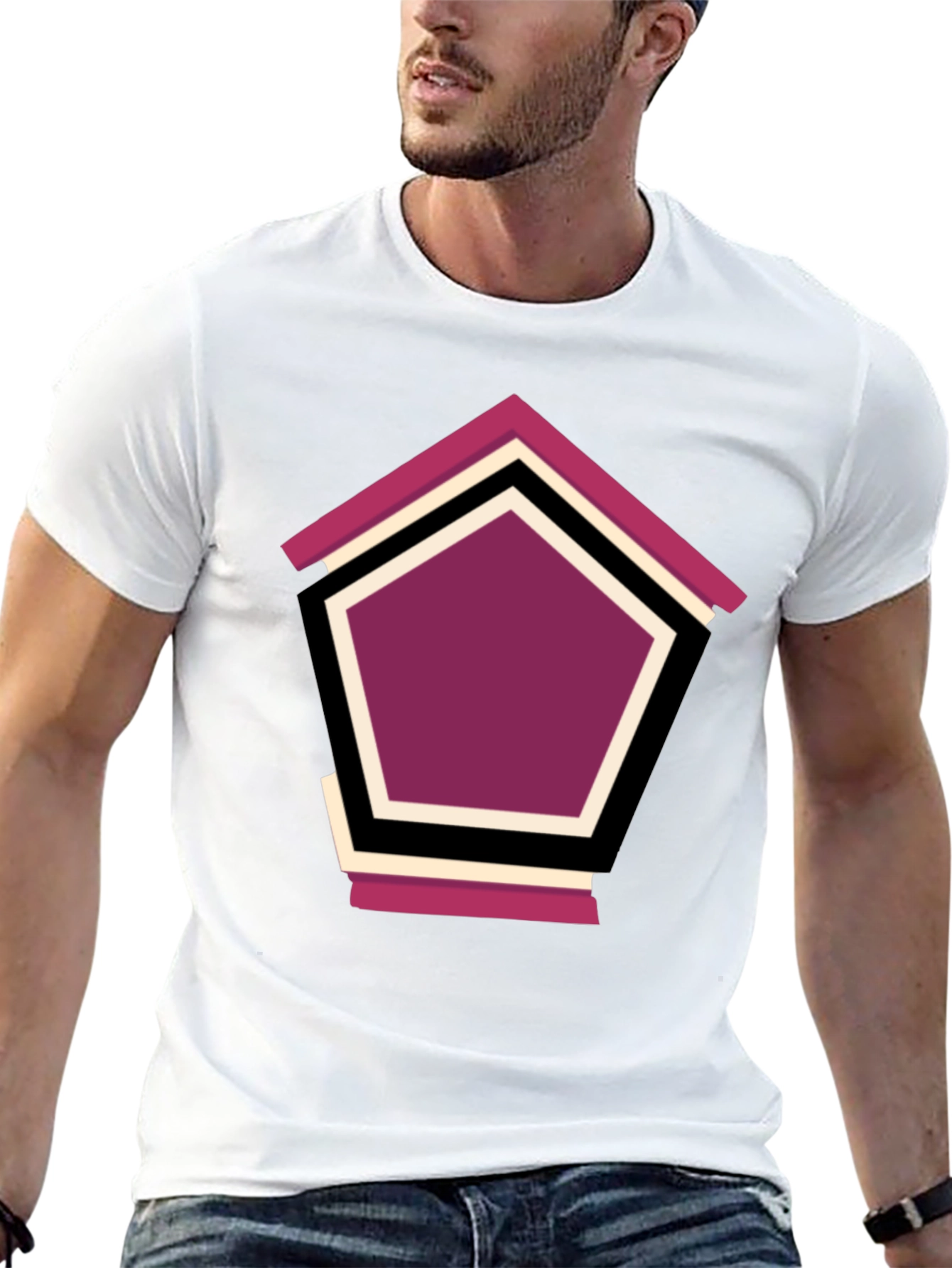 Geometric Penthouse T-Shirt - Stylish Design