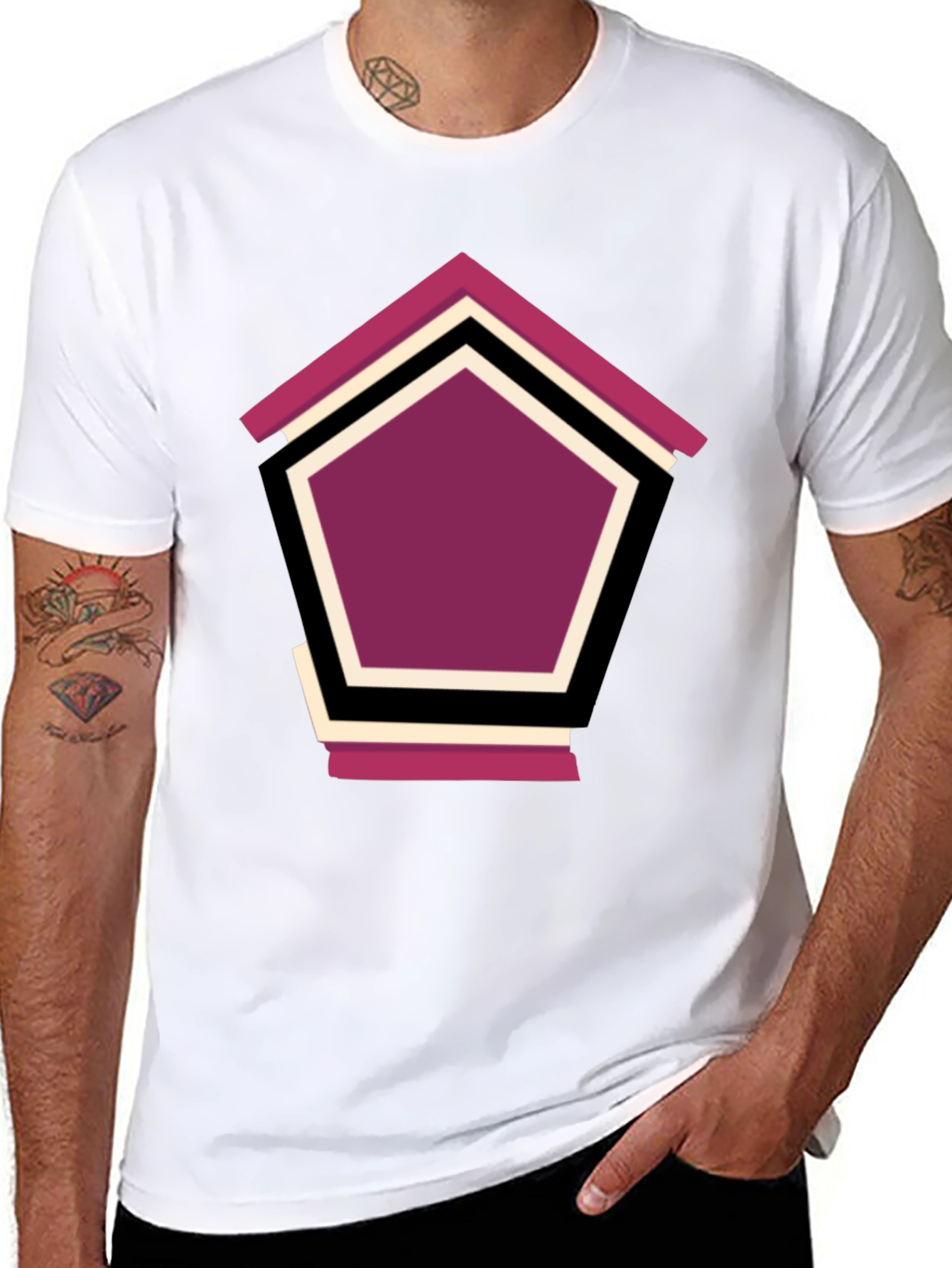 Geometric Penthouse T-Shirt - Stylish Design
