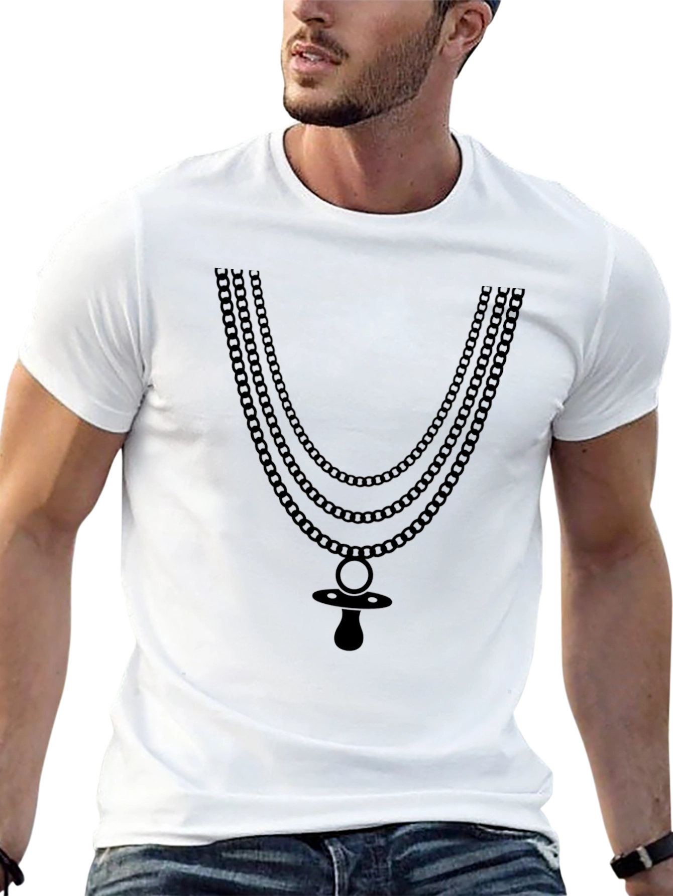 Novelty Pacifier Necklace T-Shirt