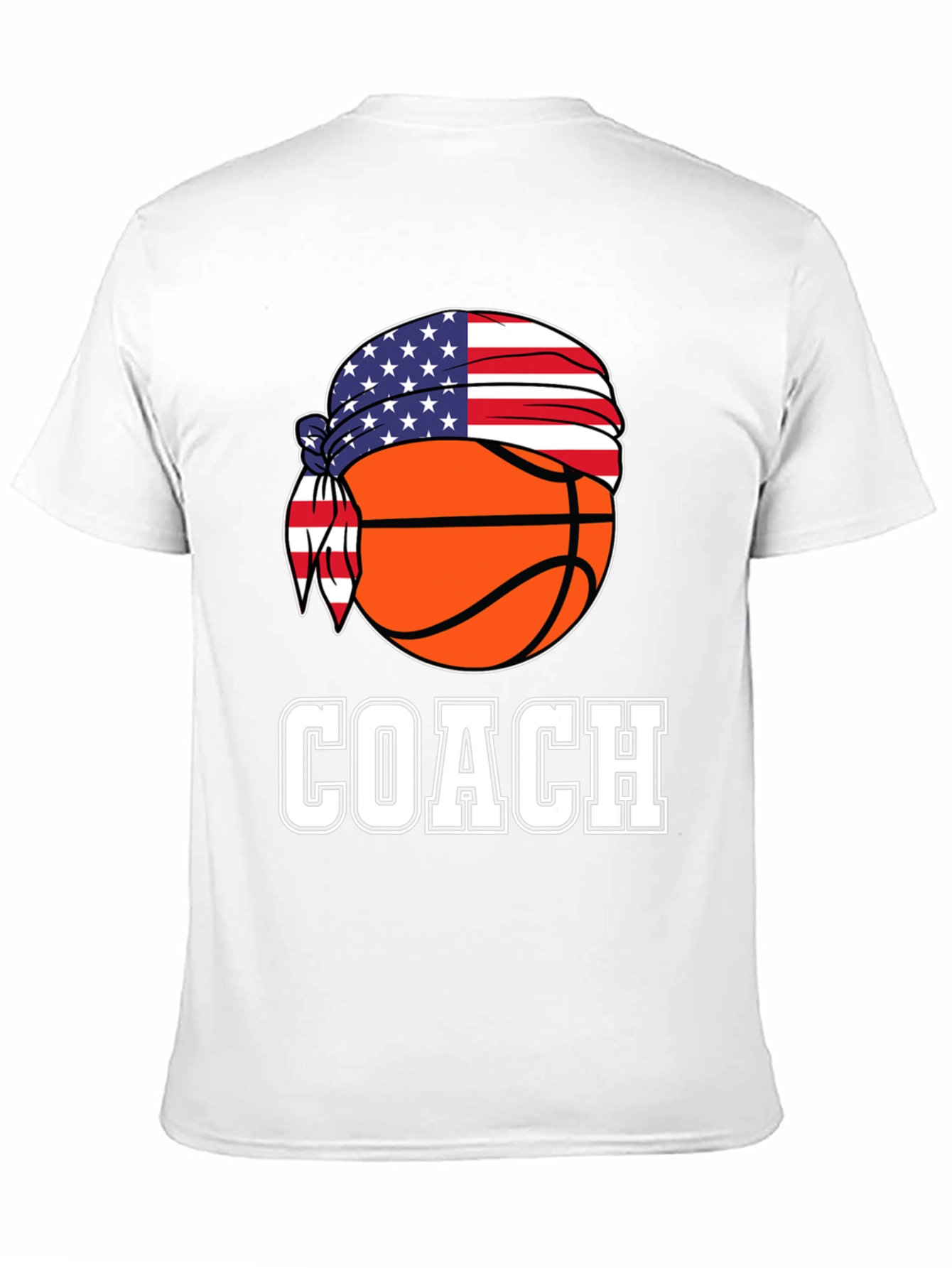 Basketball Coach USA Flag T-Shirt